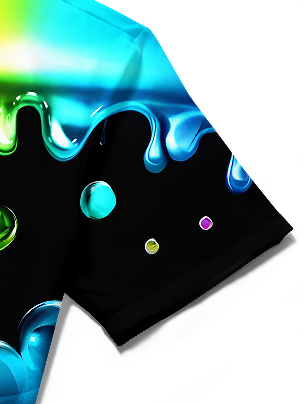 Tie Dye Heart Men's Pocket Short Sleeve Shirts