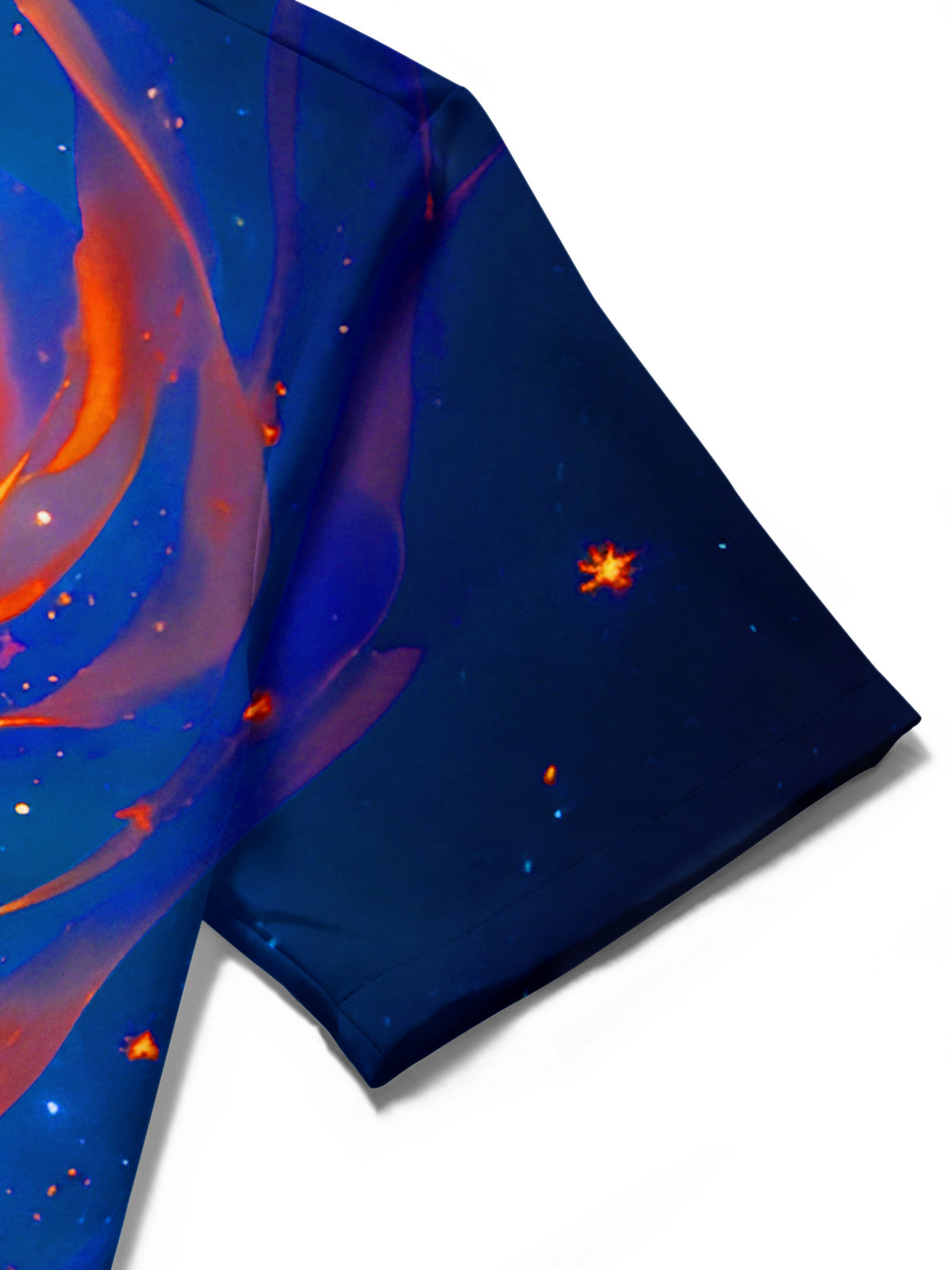 Art Sparkling Flowers Men's Pocket Short Sleeve Shirts