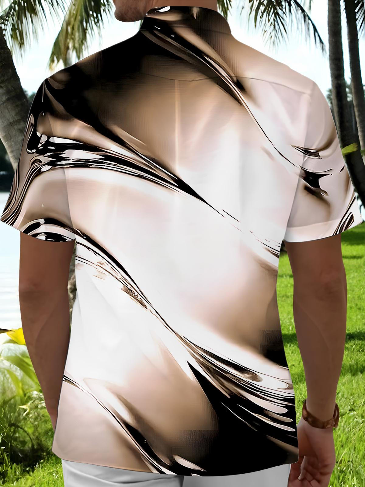 Abstract Men's Pocket Short Sleeve Shirts