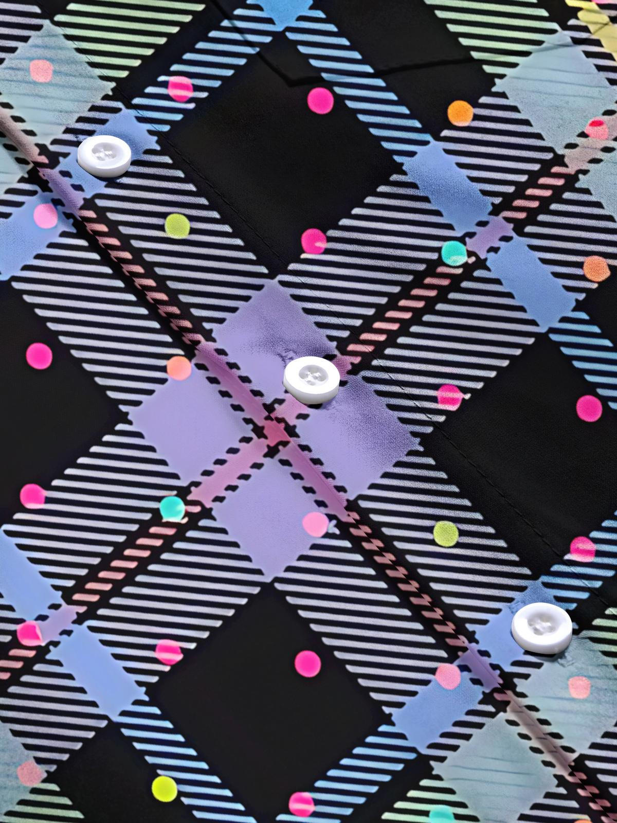 Geometric Print Men's Pocket Short Sleeve Shirts