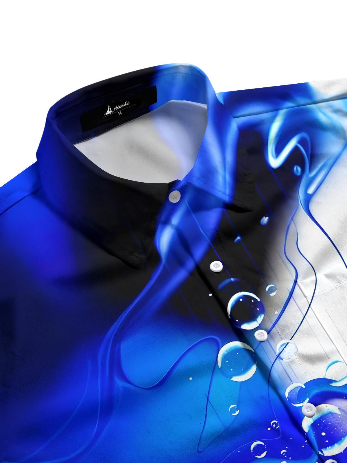 Abstract Bubble Men's Pocket Long Sleeve Shirts