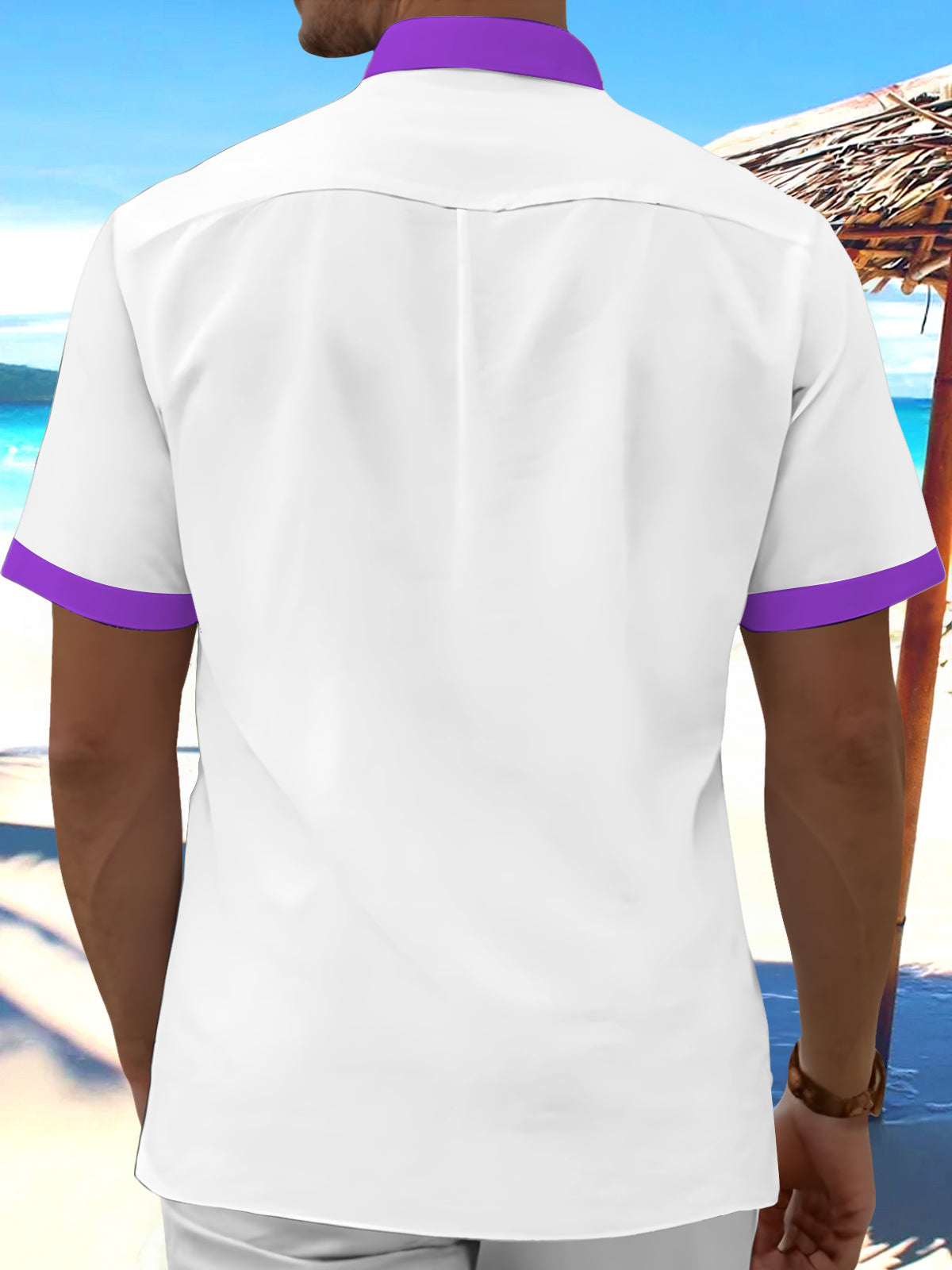 Mardi Gras Print Men's Pocket Short Sleeve Shirts