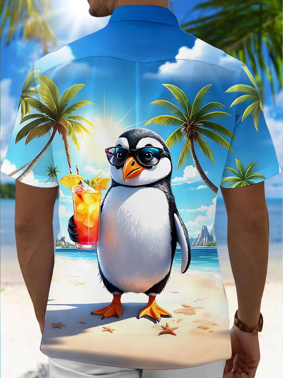 Hawaiian Penguin Men's Pocket Short Sleeve Shirts