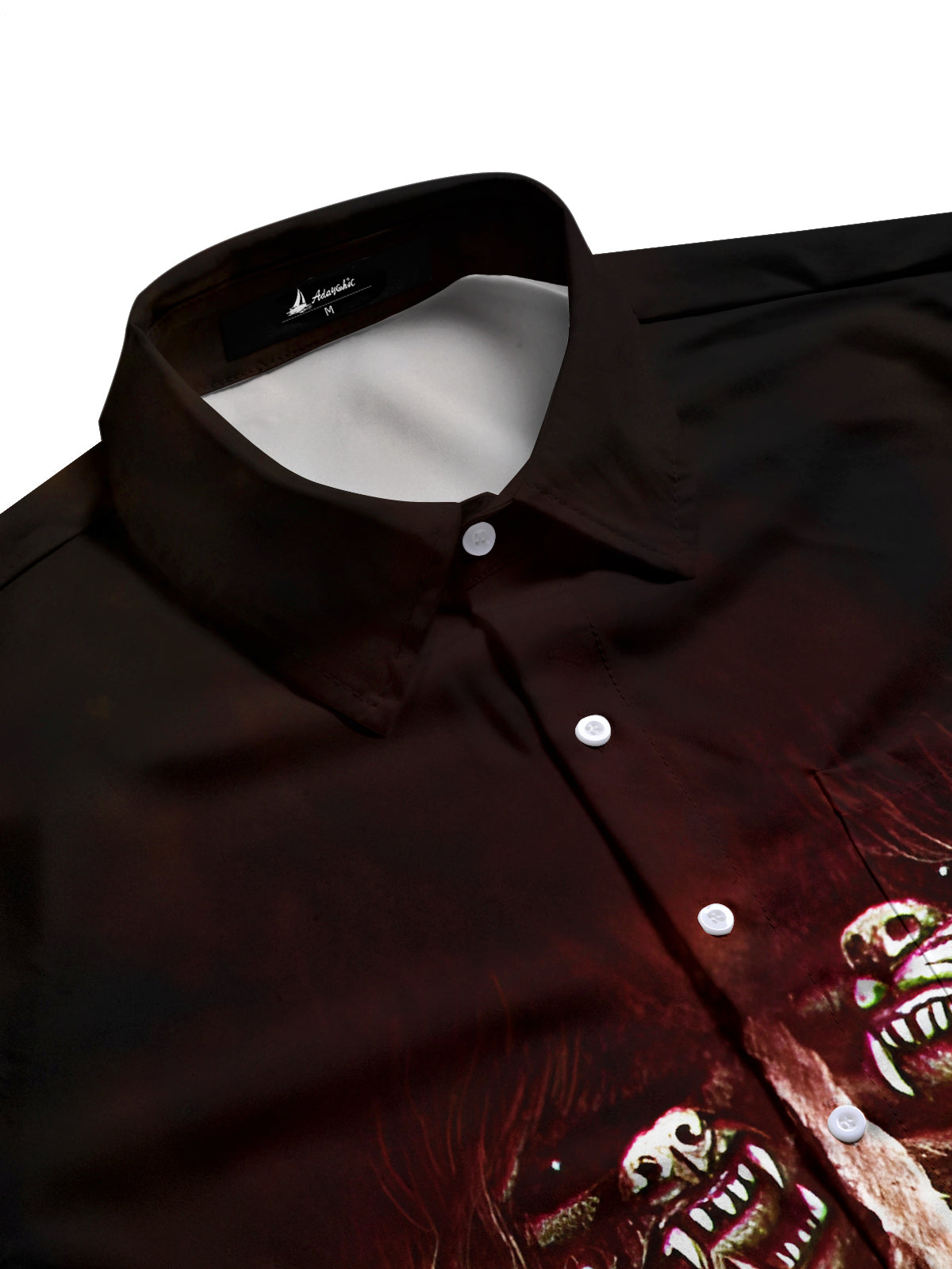 Dark Abstract Torso Bones Men's Pocket Short Sleeve Shirts