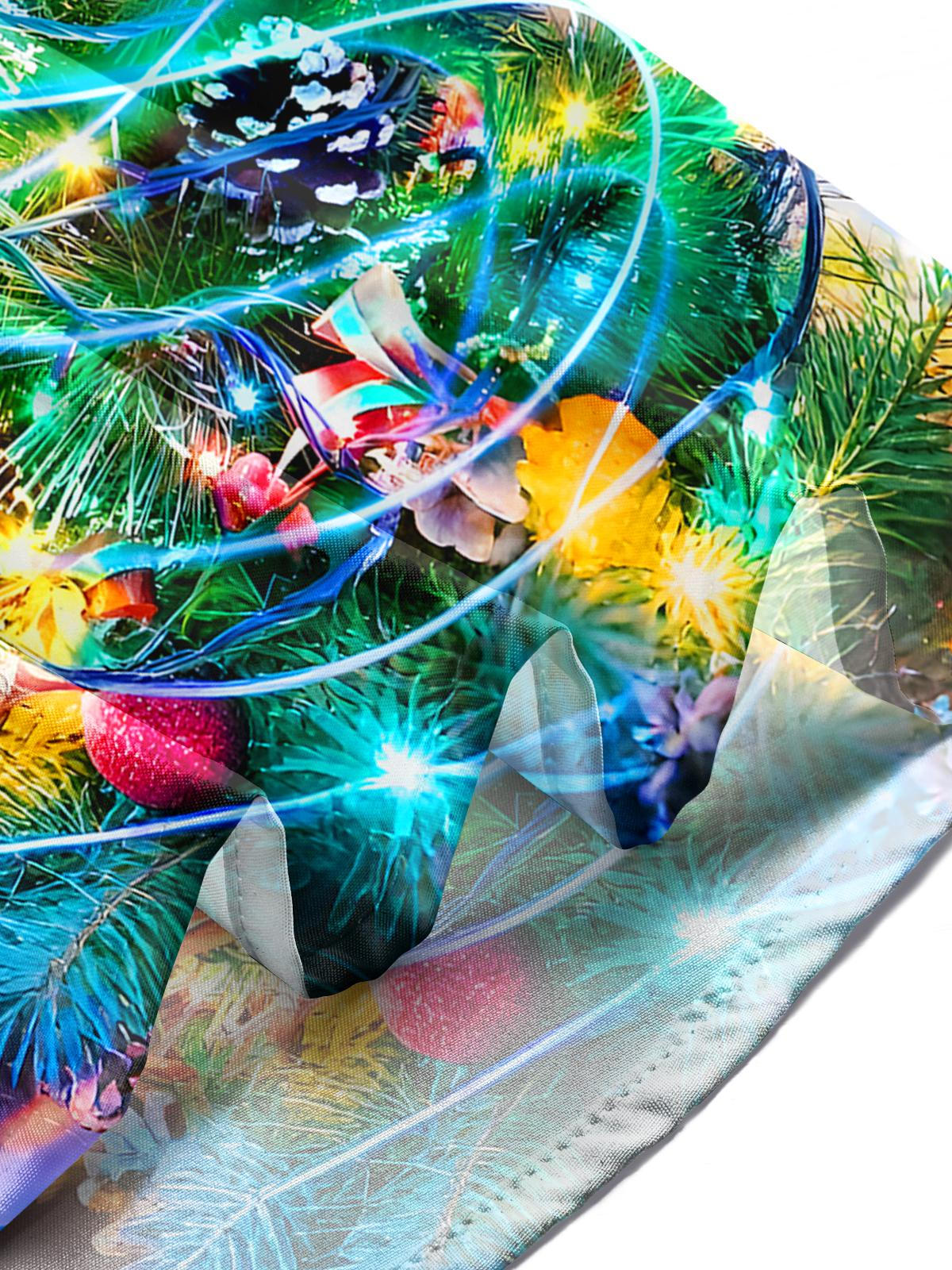 Christmas Tree Men's Pocket Short Sleeve Shirts