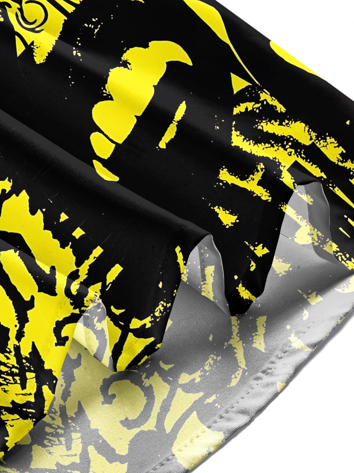 Abstract Print Men's Pocket Short Sleeve Shirts