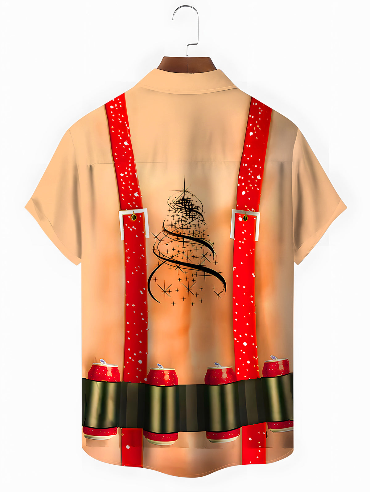 Funny Christmas Costume Men's Pocket Short Sleeve Shirts