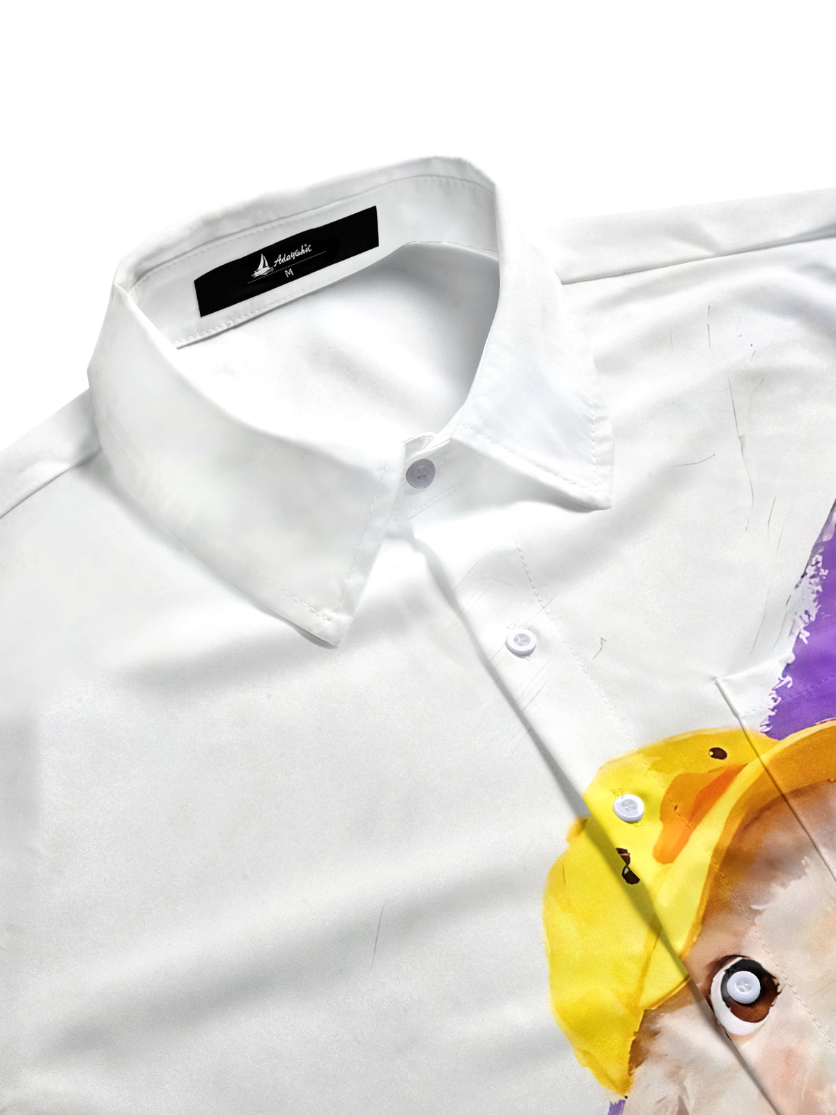 Rabbit Print Men's Pocket Short Sleeve Shirts