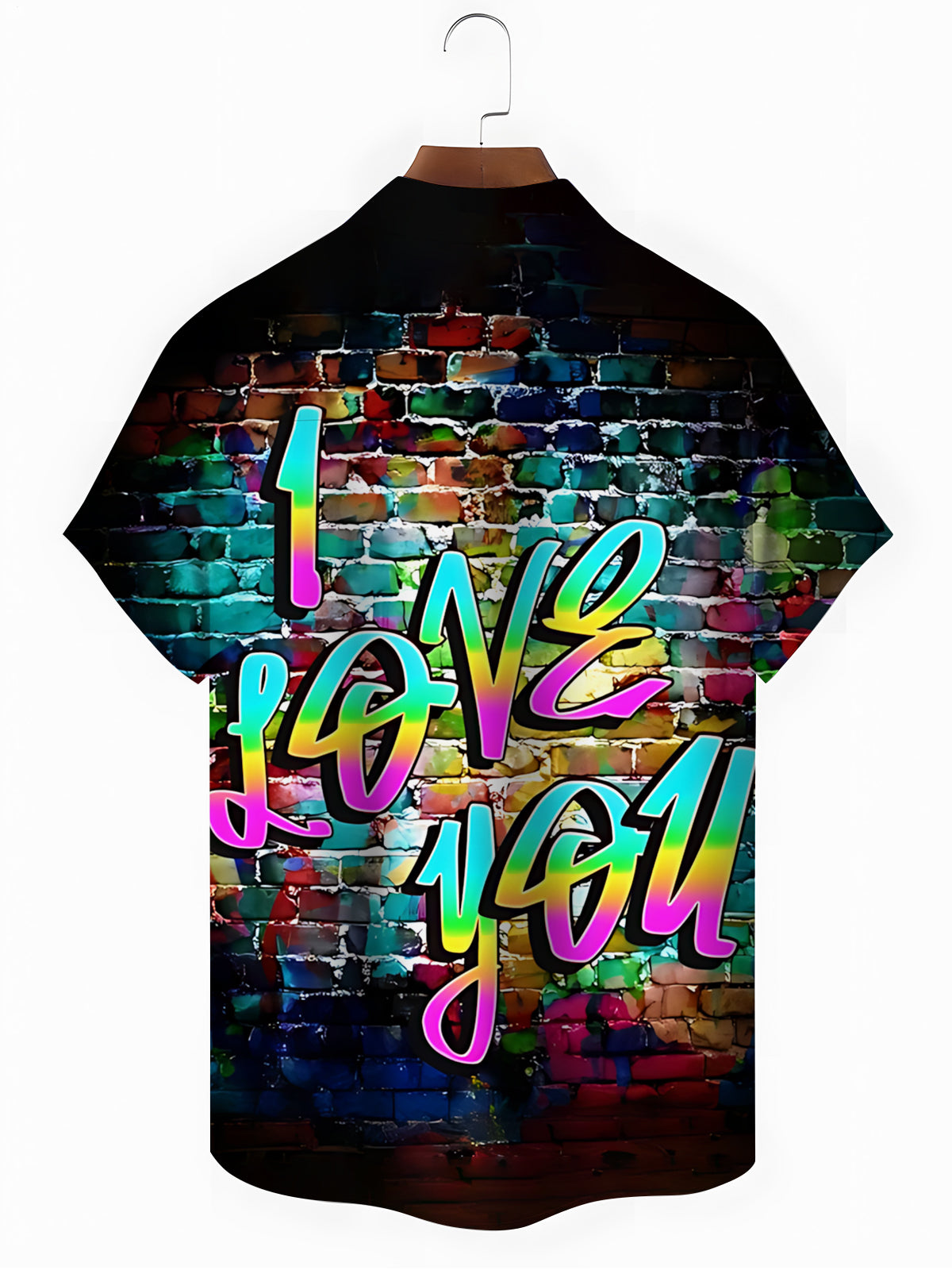 I Love You Men's Pocket Short Sleeve Shirts