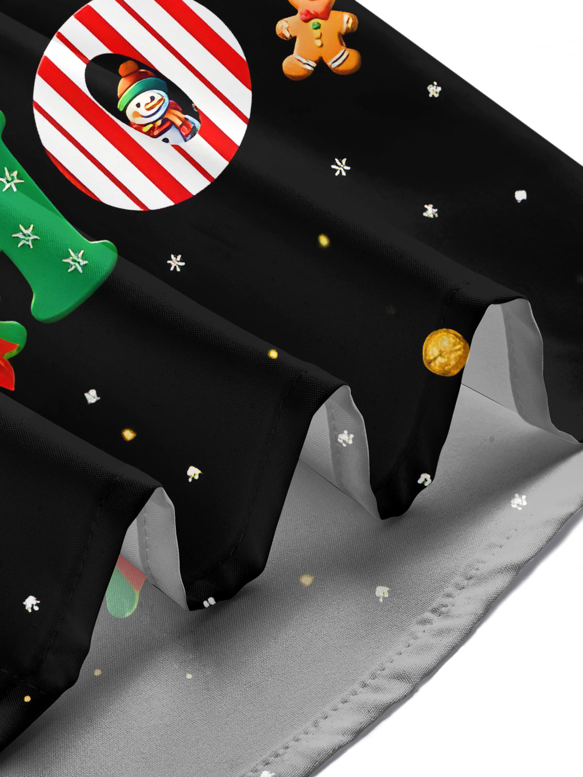 Fun Christmas Words Color Block Xmas Men's Pocket Long Sleeve Shirts