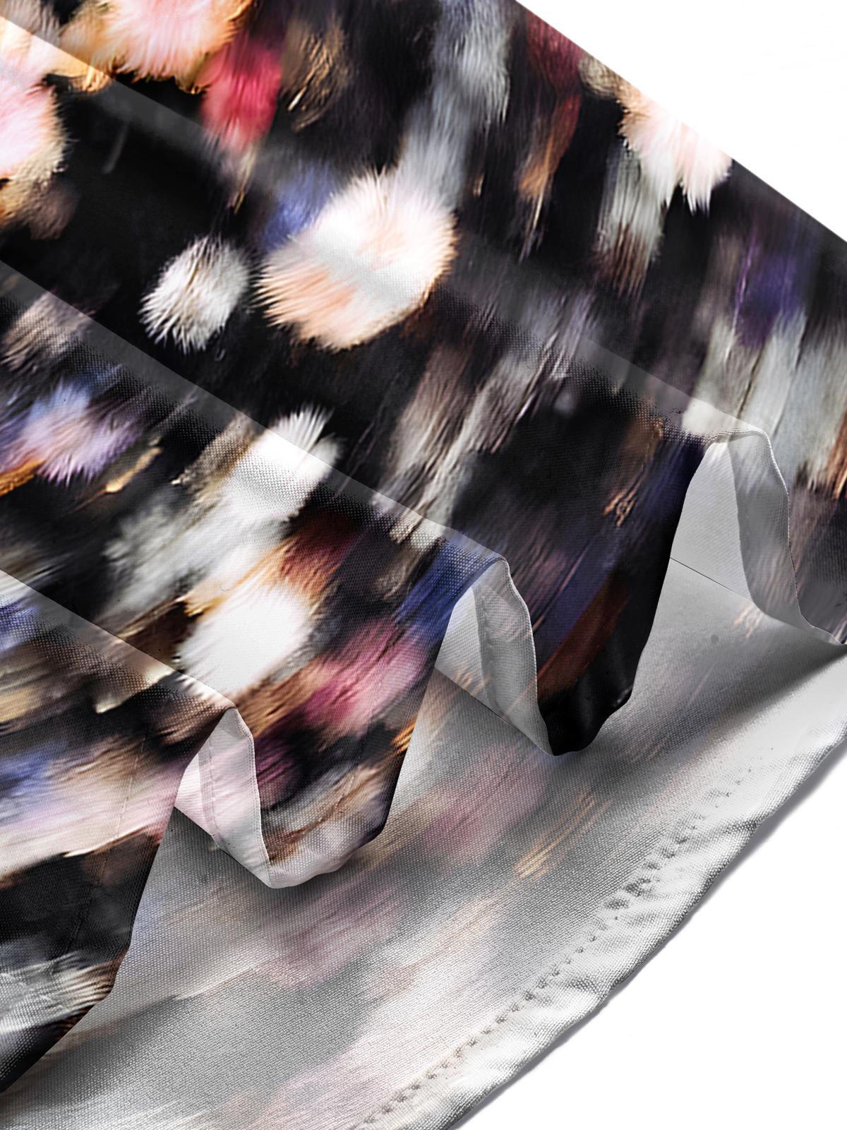 Tie Dye Floral Men's Pocket Short Sleeve Shirts