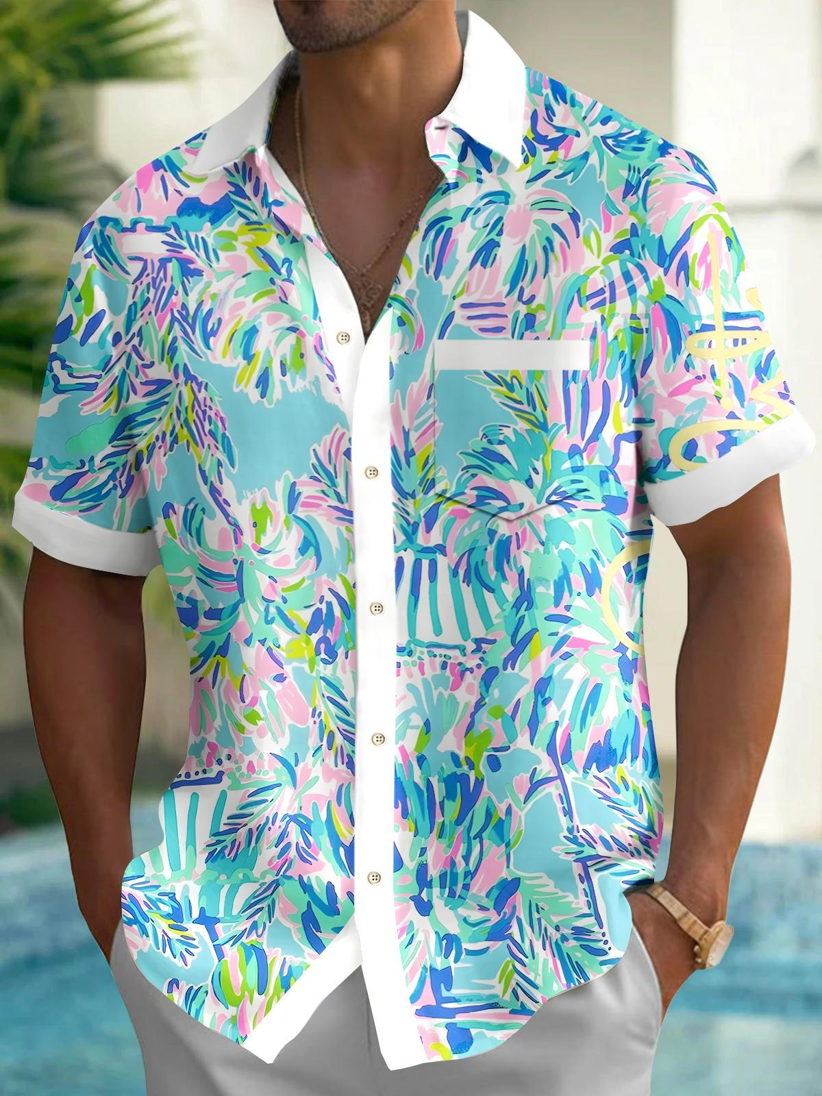 Plant Men's Pocket Short Sleeve Shirts