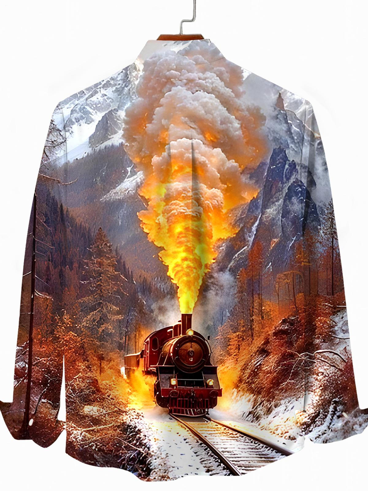 Train Men's Pocket Long Sleeve Shirts