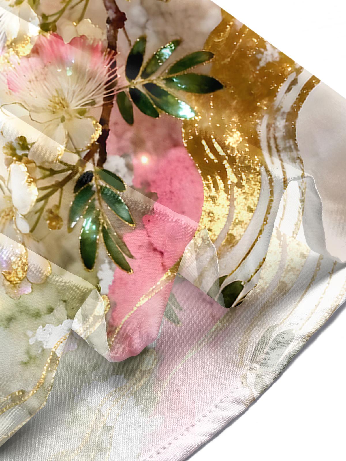 Floral Men's Pocket Short Sleeve Shirts