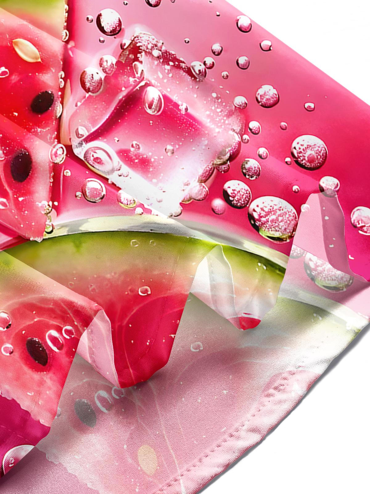 Hawaiian Watermelon Ice Men's Pocket Short Sleeve Shirts