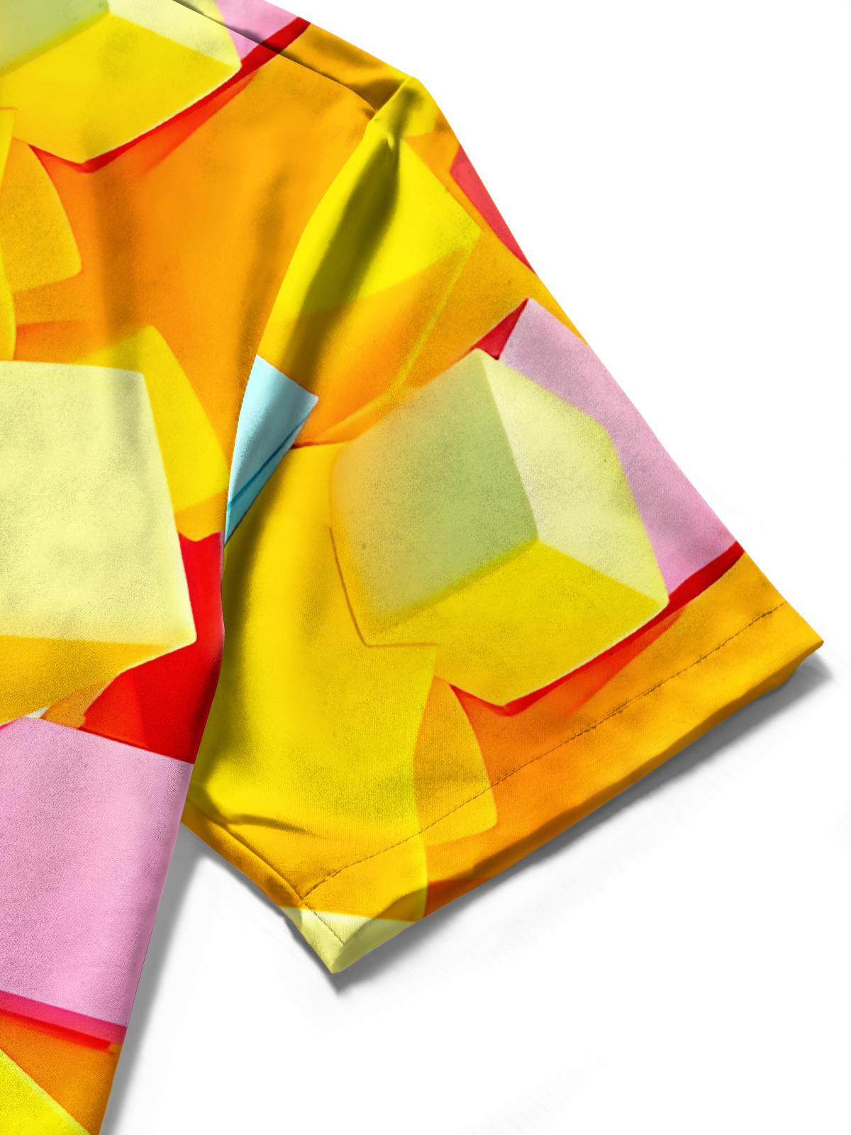 Geometry Men's Pocket Short Sleeve Shirts