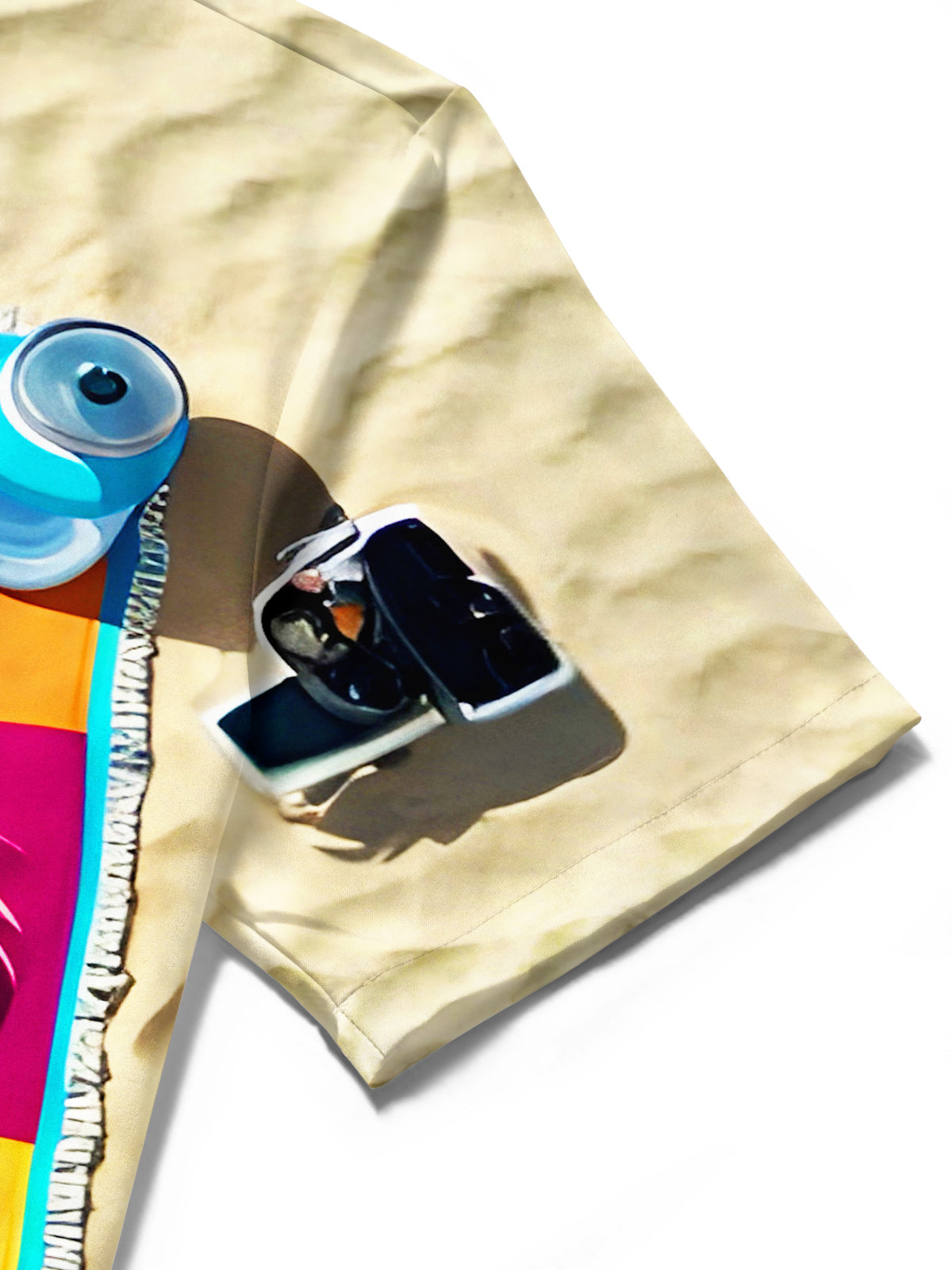 Fun Beach Flamingos Men's Pocket Short Sleeve Shirts