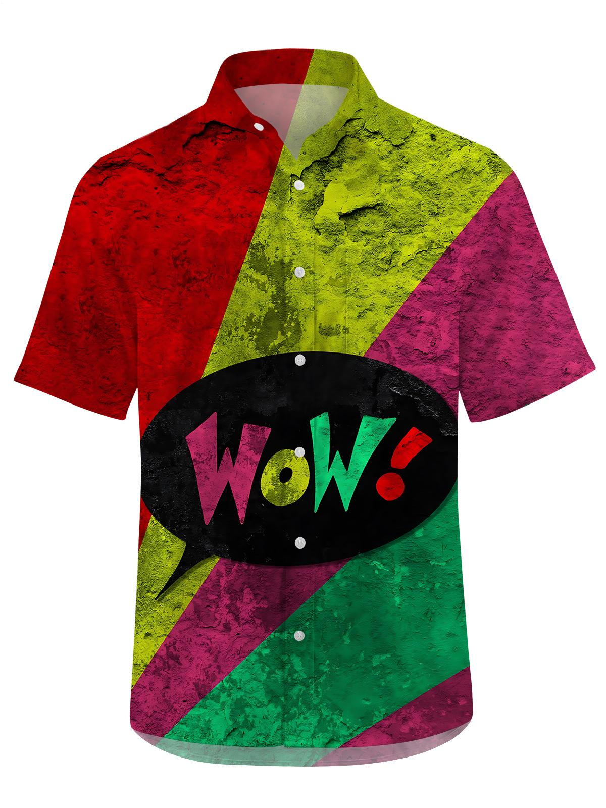 Wow Men's Pocket Short Sleeve Shirts