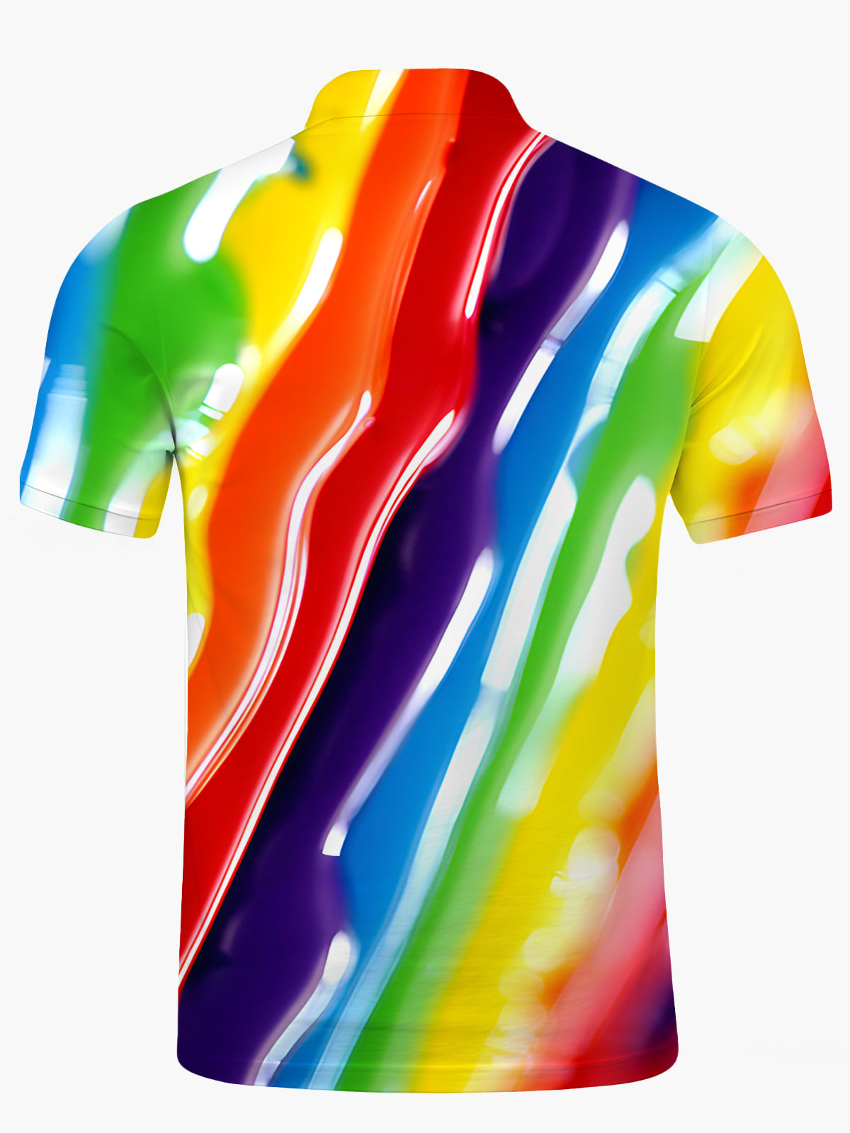 Tie Dye Men's Short Sleeve Button Polo Shirt