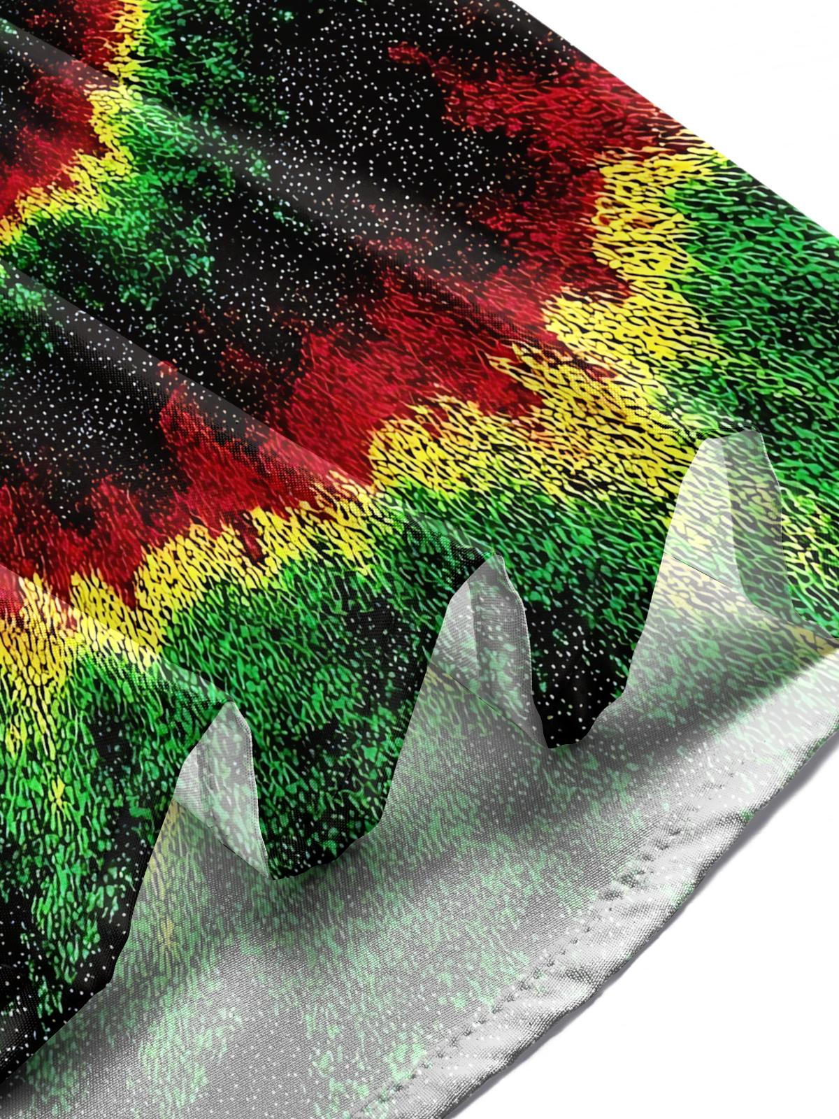 Abstract Print Men's Pocket Short Sleeve Shirts