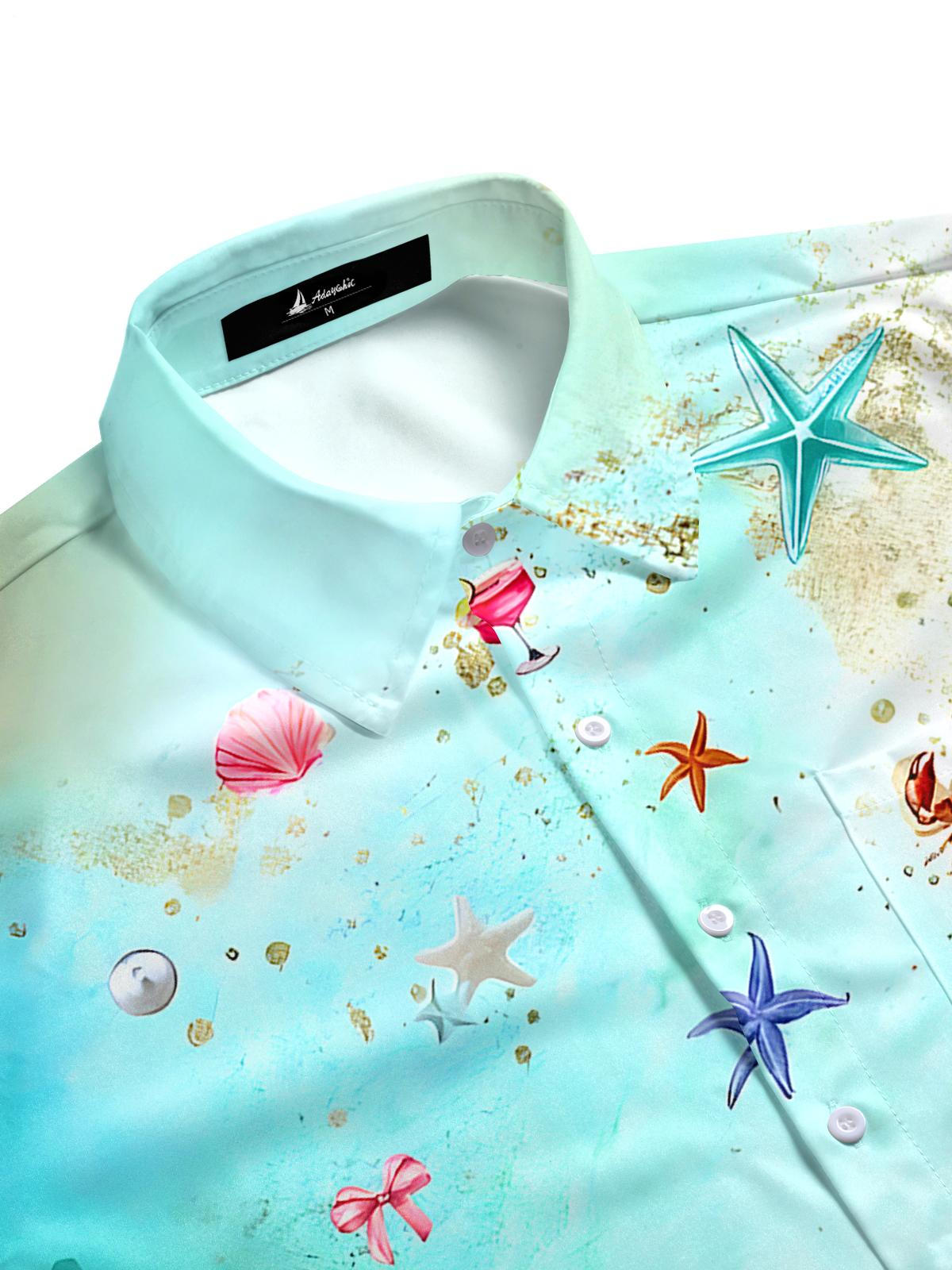 Hawaiian Turtle Men's Pocket Short Sleeve Shirts