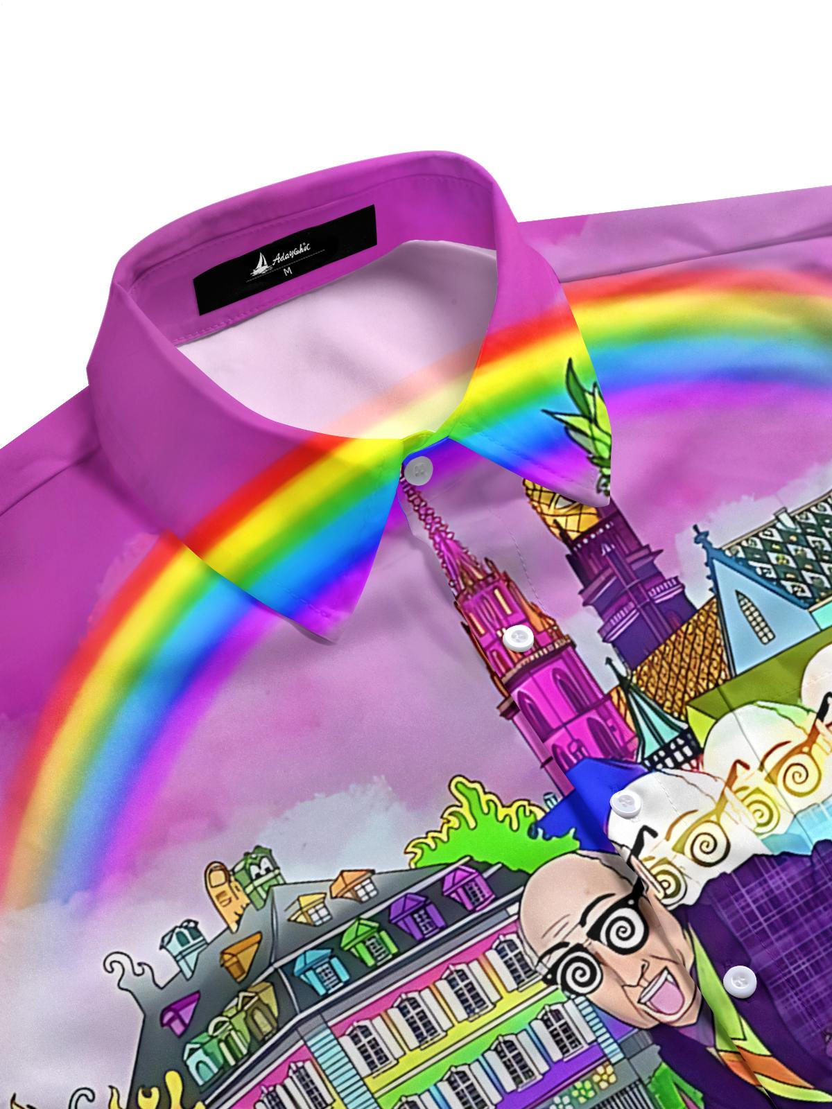 Art Print Men's Pocket Short Sleeve Shirts