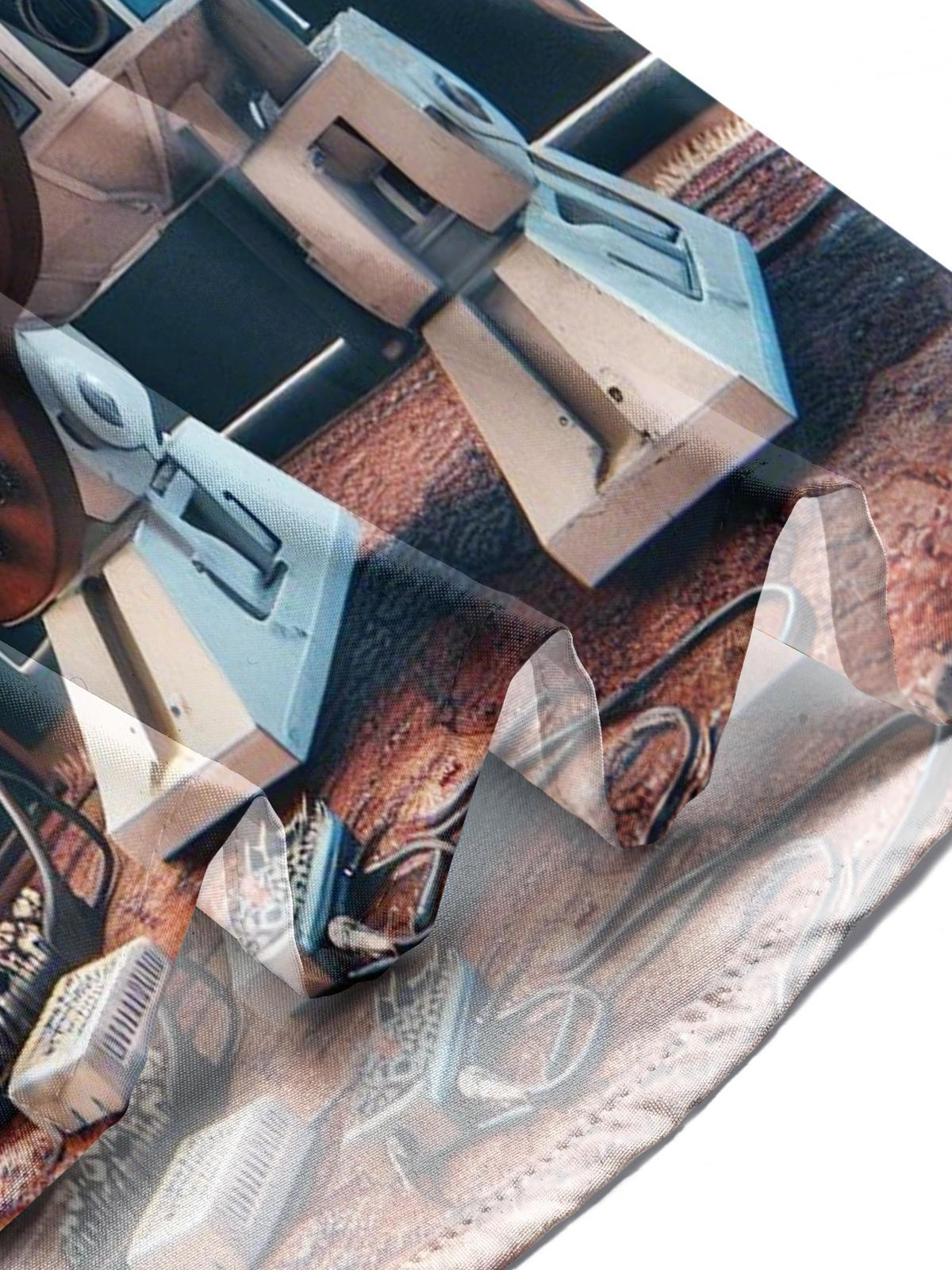 Robot Guitar Print Men's Pocket Short Sleeve Shirts