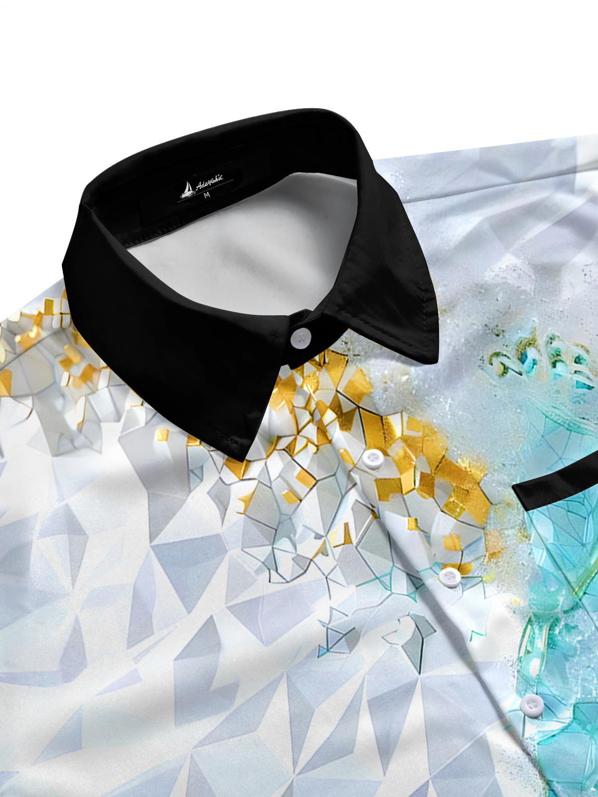 Geometry Men's Pocket Short Sleeve Shirts