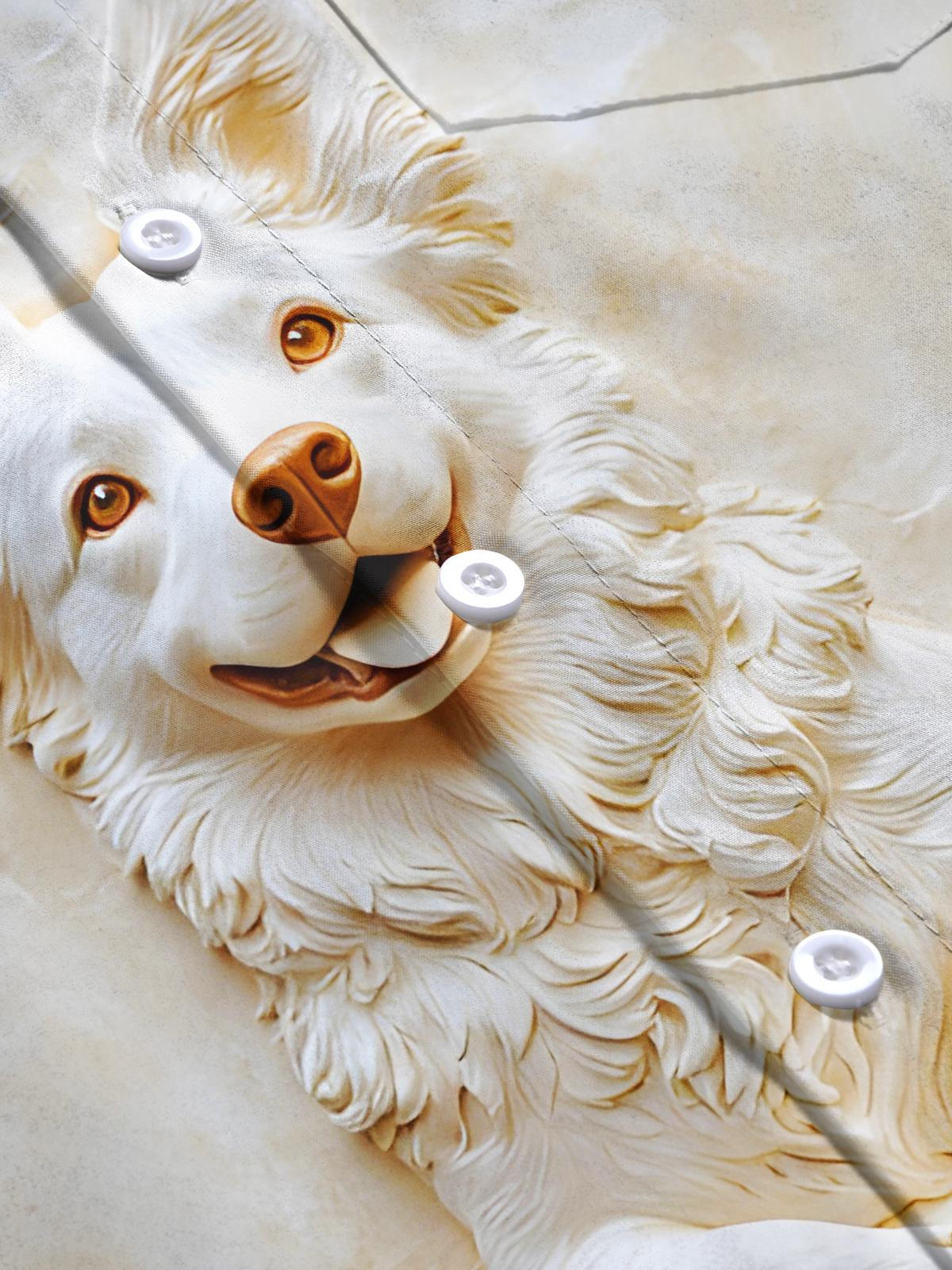 Dog Art Relief Men's Pocket Short Sleeve Shirts