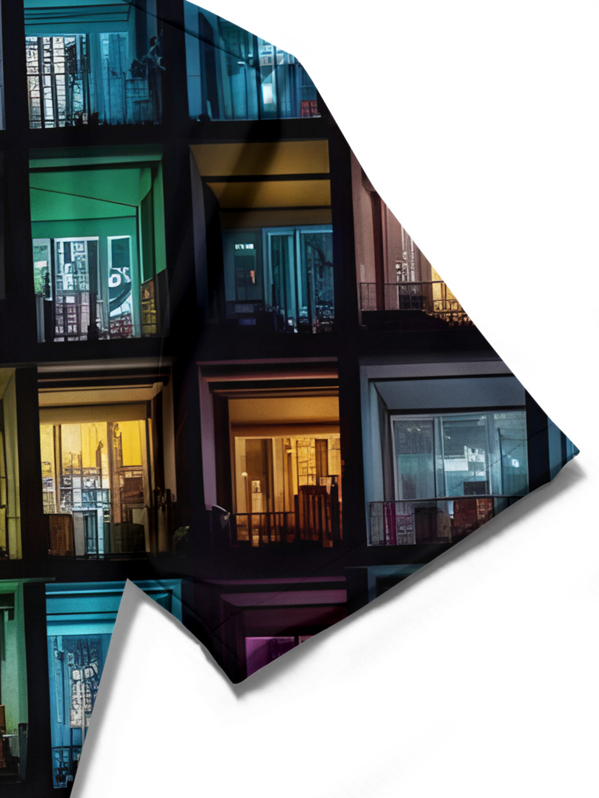 Balcony Print Men's Pocket Short Sleeve Shirts