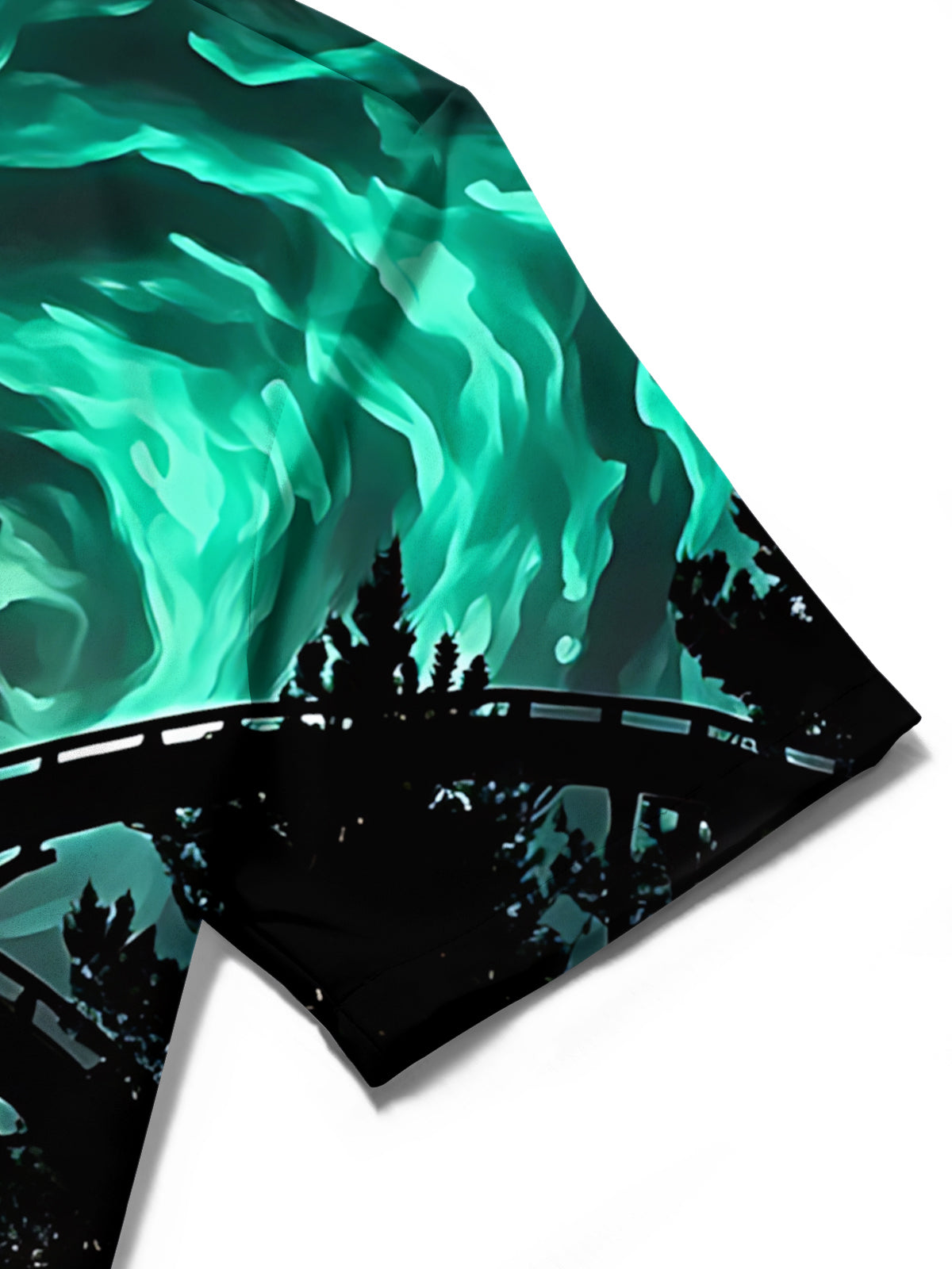 Roller Coaster Print Men's Pocket Short Sleeve Shirts