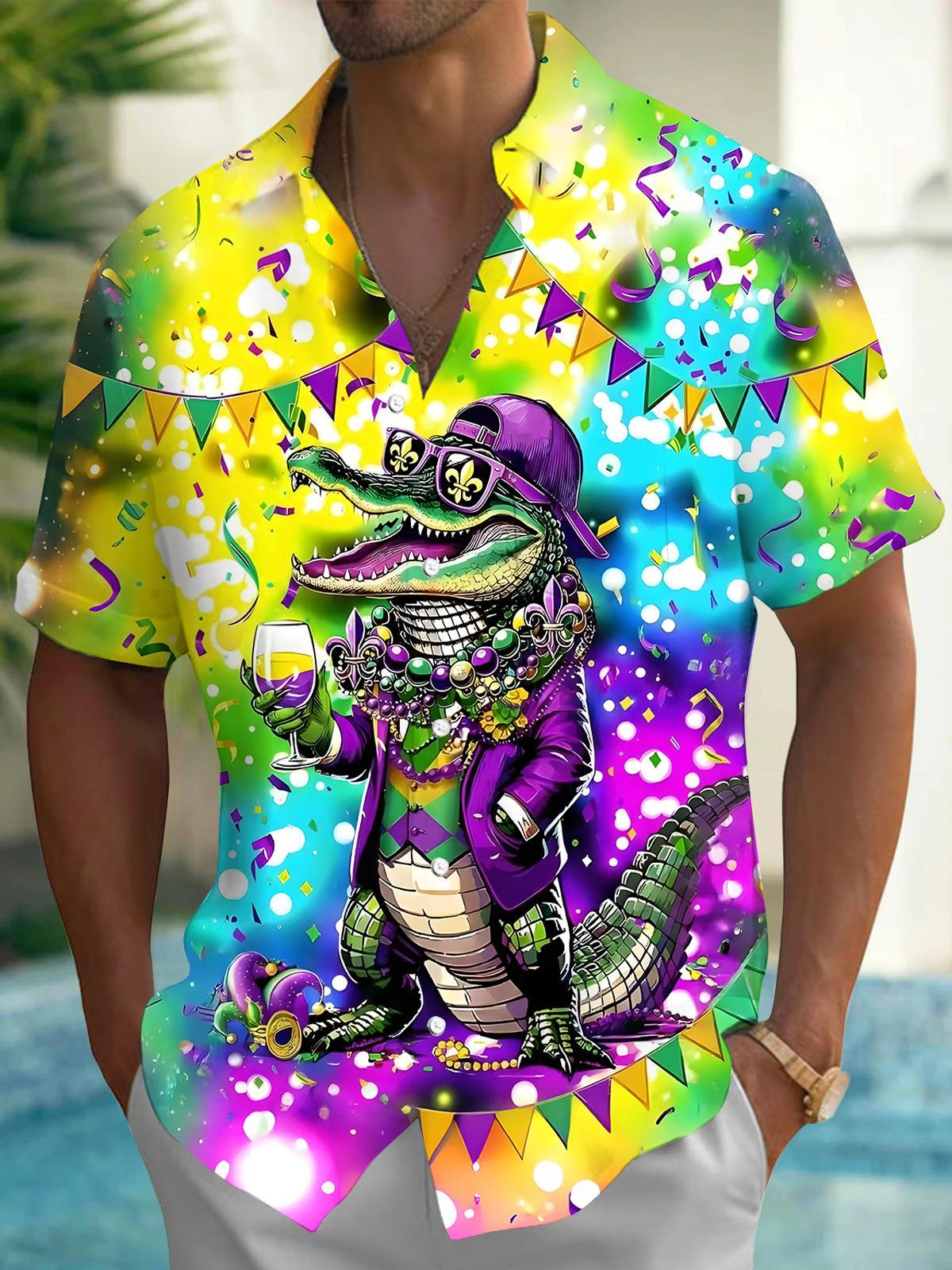 Crocodile Men's Pocket Short Sleeve Shirts