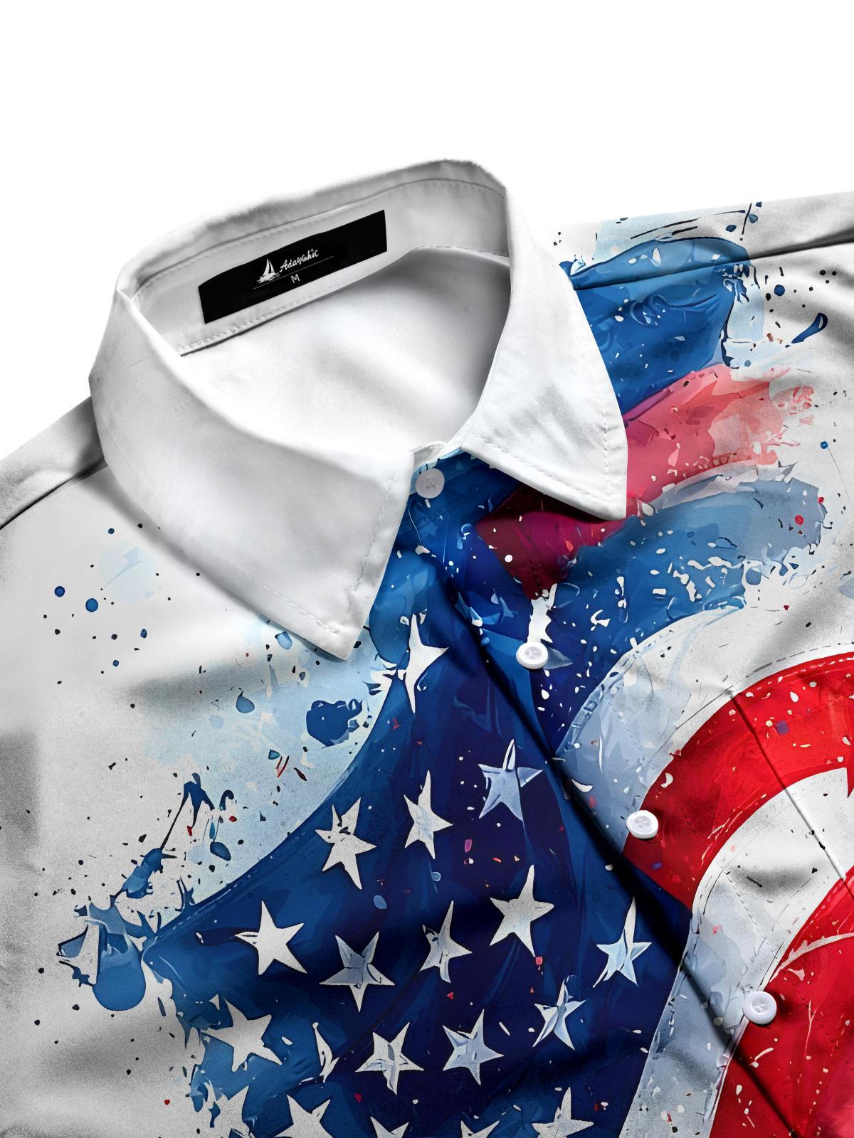 Independence Day Men's Pocket Short Sleeve Shirts