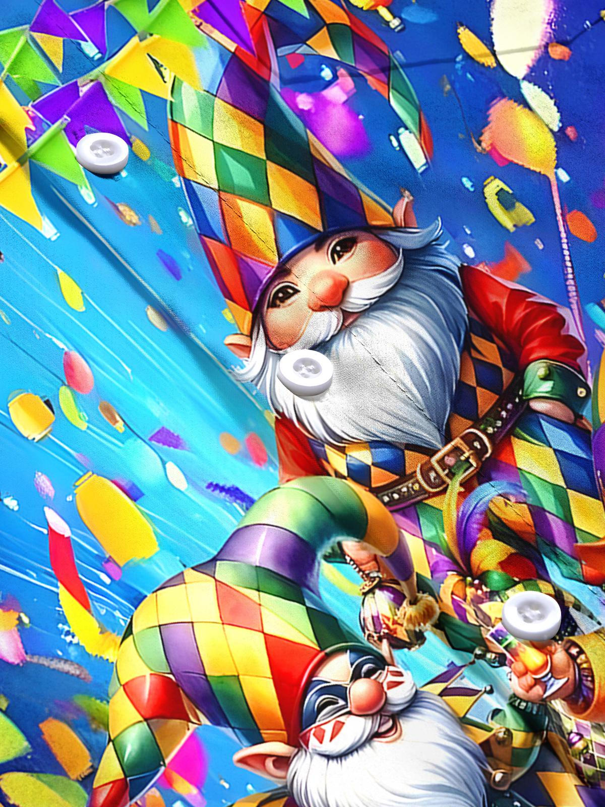 Mardi Gras Men's Pocket Short Sleeve Shirts