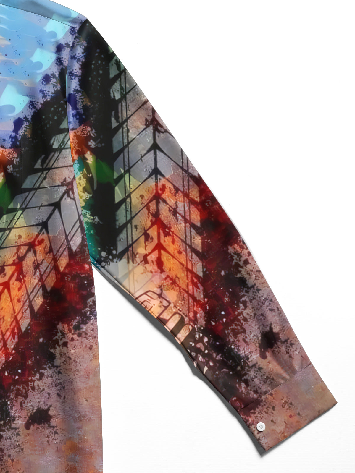 Car Print Men's Pocket Long Sleeve Shirts