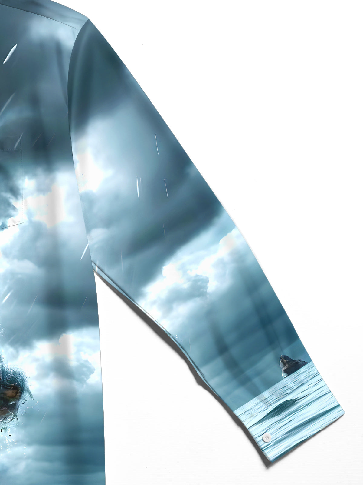 Cat Boat Men's Pocket Long Sleeve Shirts