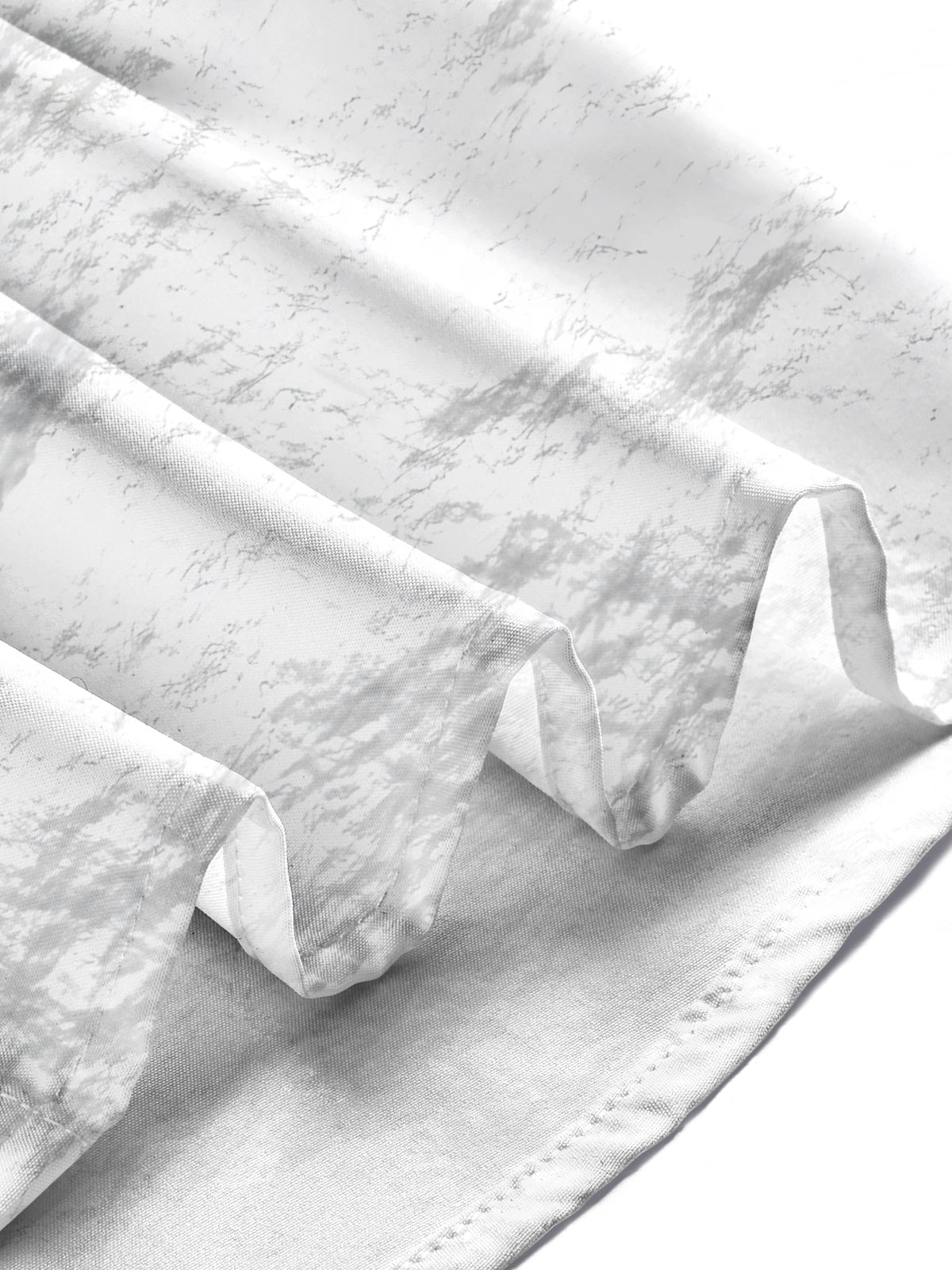 White Textured Print Men's Pocket Short Sleeve Shirts