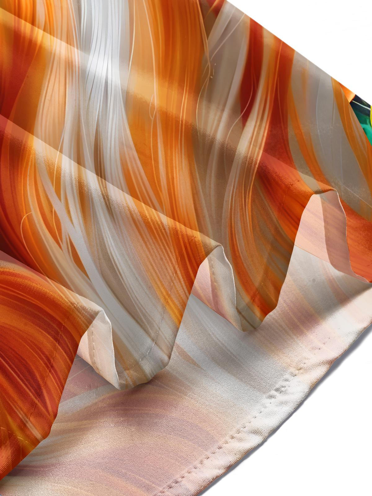 Abstract Gradient Print Men's Pocket Long Sleeve Shirts