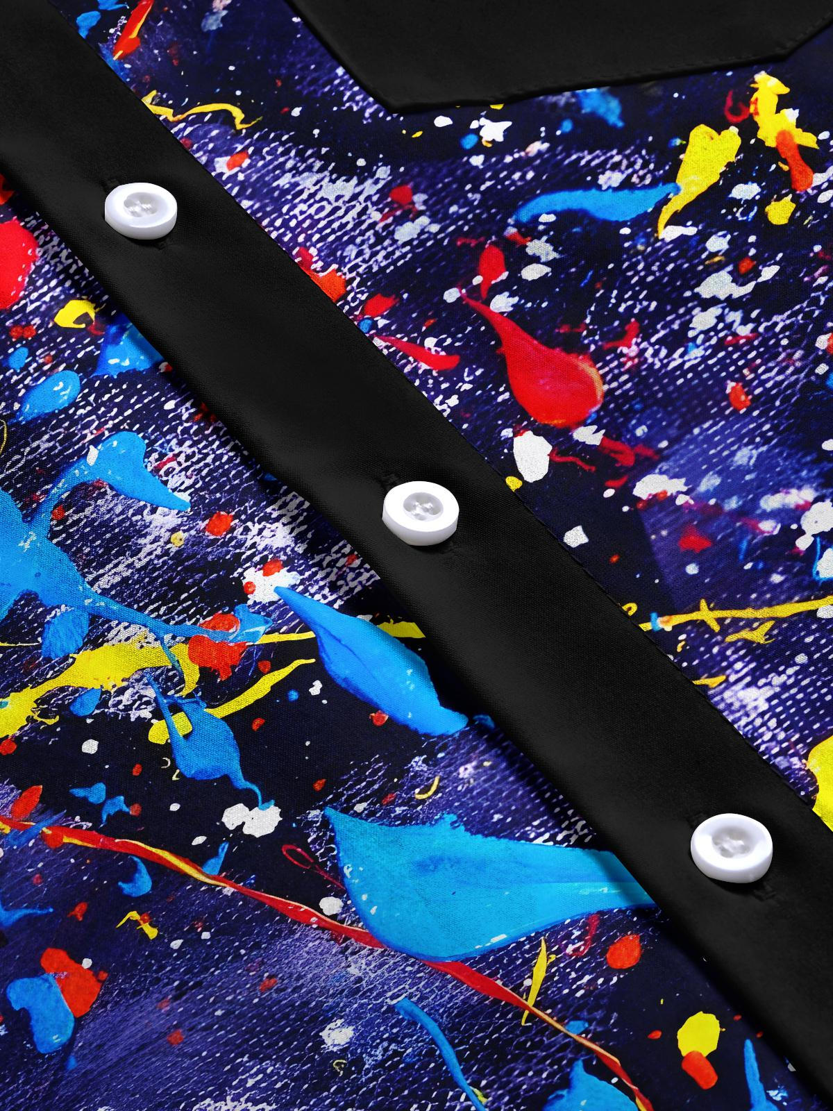 Tie Dye Men's Pocket Short Sleeve Shirts