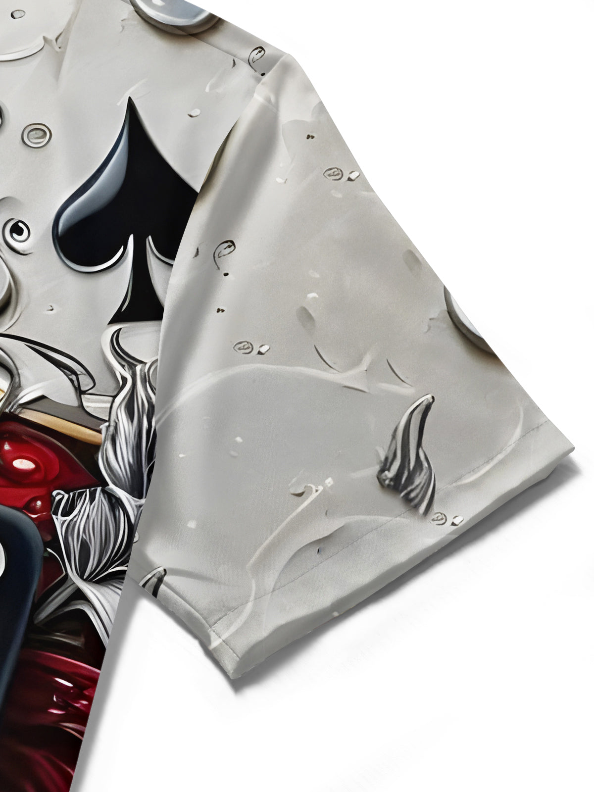 Skull Poker Men's Pocket Short Sleeve Shirts