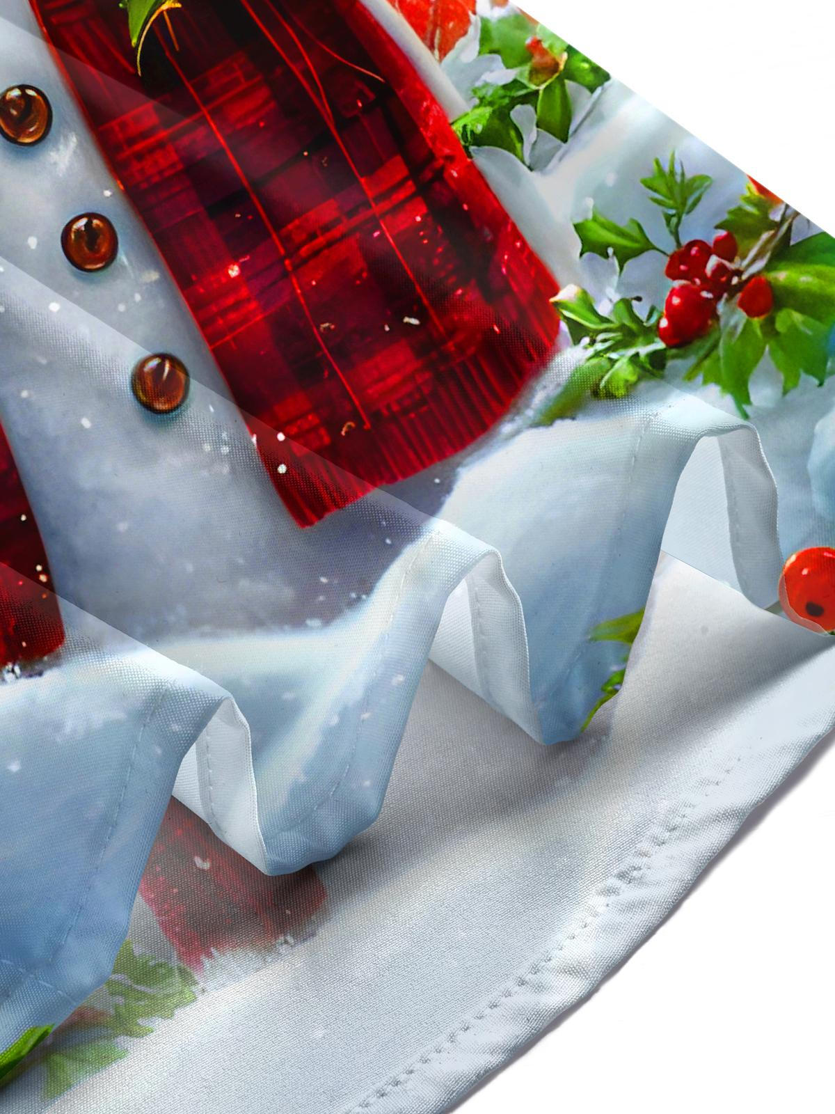 Funny Snowman Bird Snowflakes Men's Pocket Long Sleeve Shirts