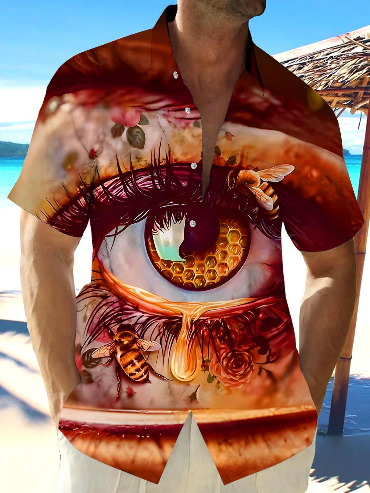 Eye Bee Men's Pocket Short Sleeve Shirts