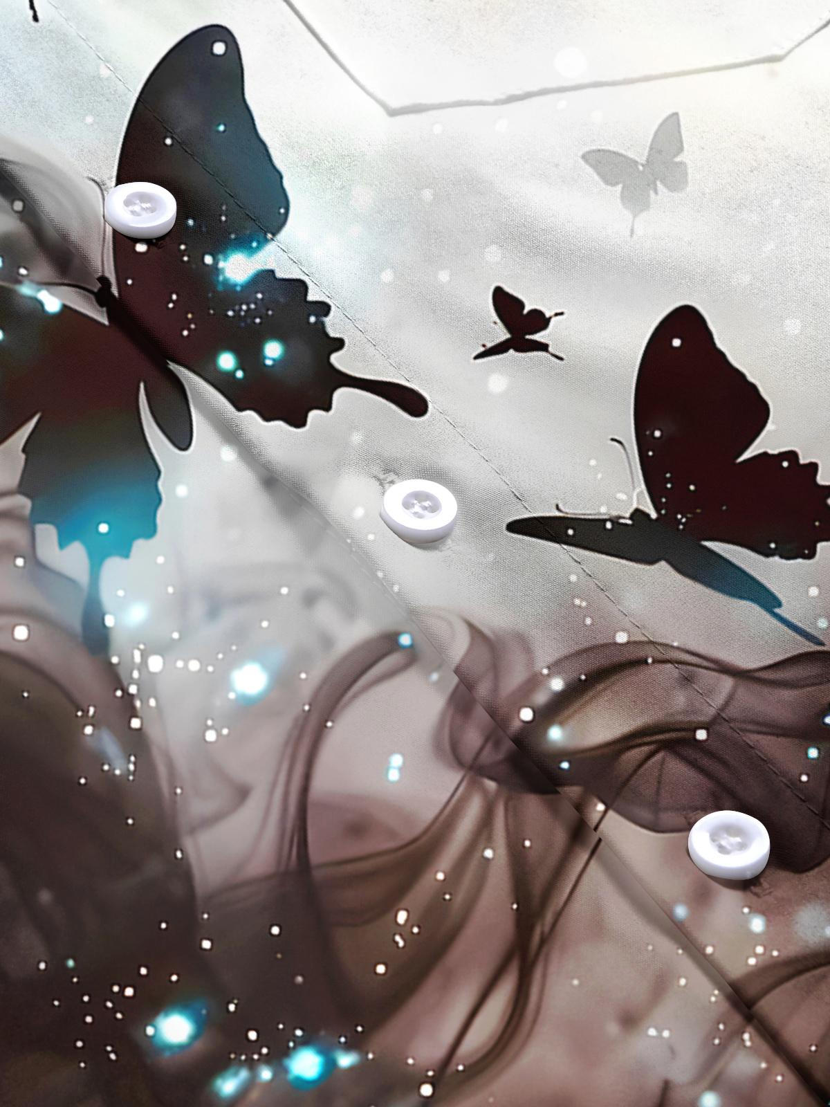 Abstract Butterfly Men's Pocket Short Sleeve Shirts