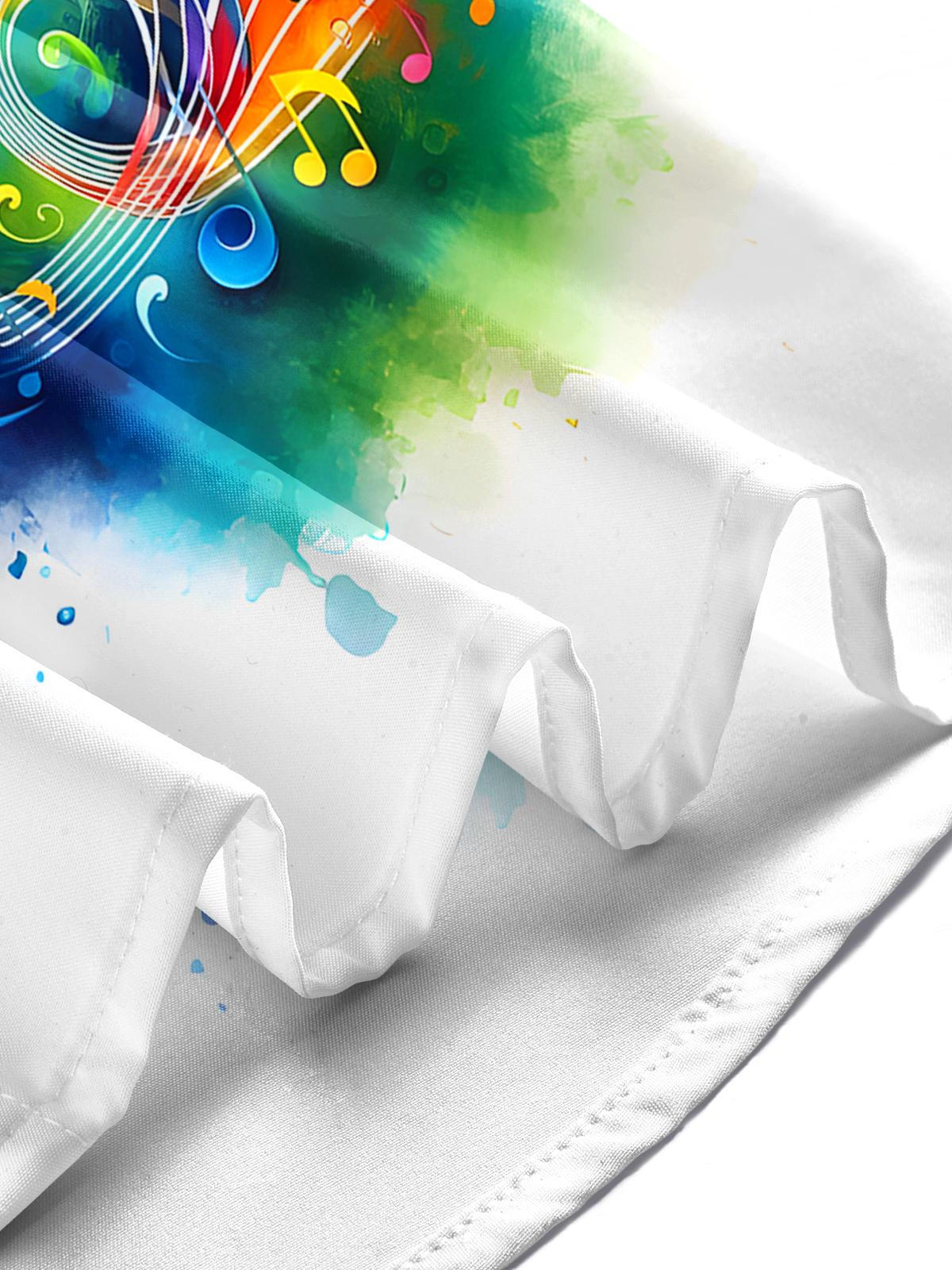 Parrot Musical Note Men's Pocket Short Sleeve Shirts