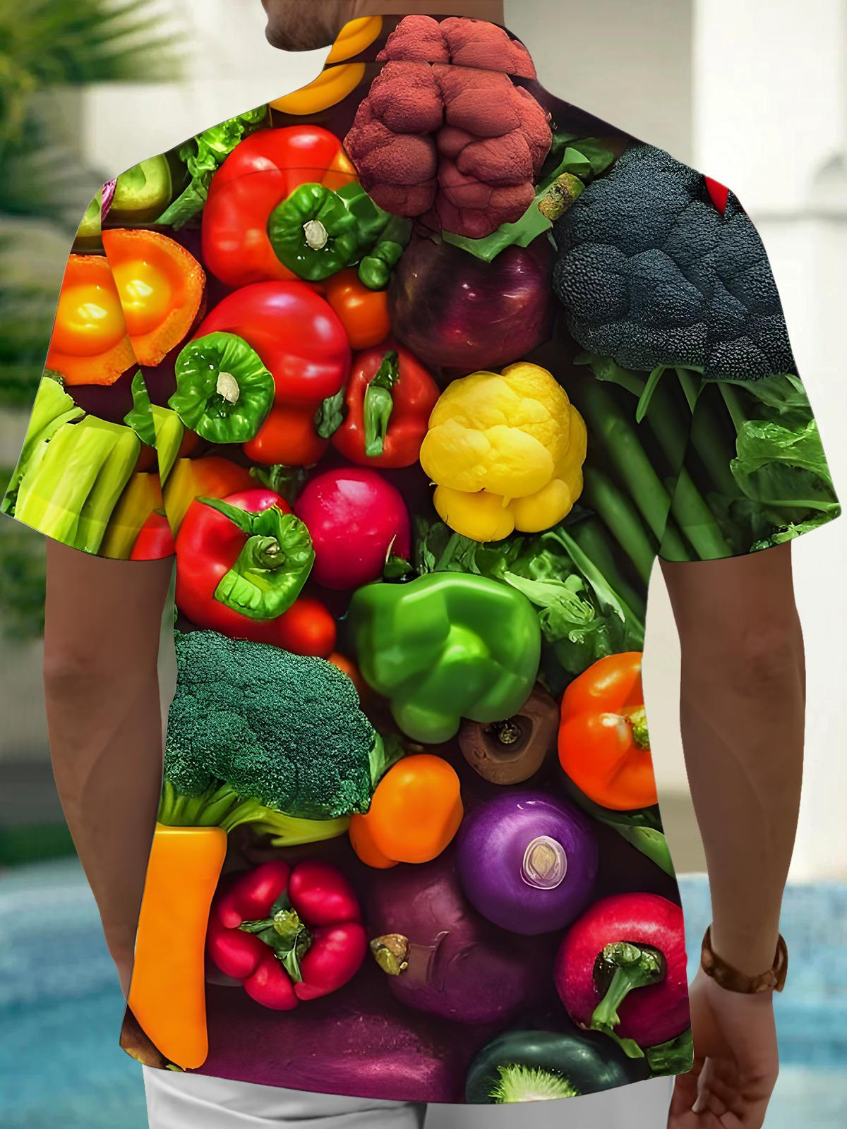 Vegetable Men's Pocket Short Sleeve Shirts