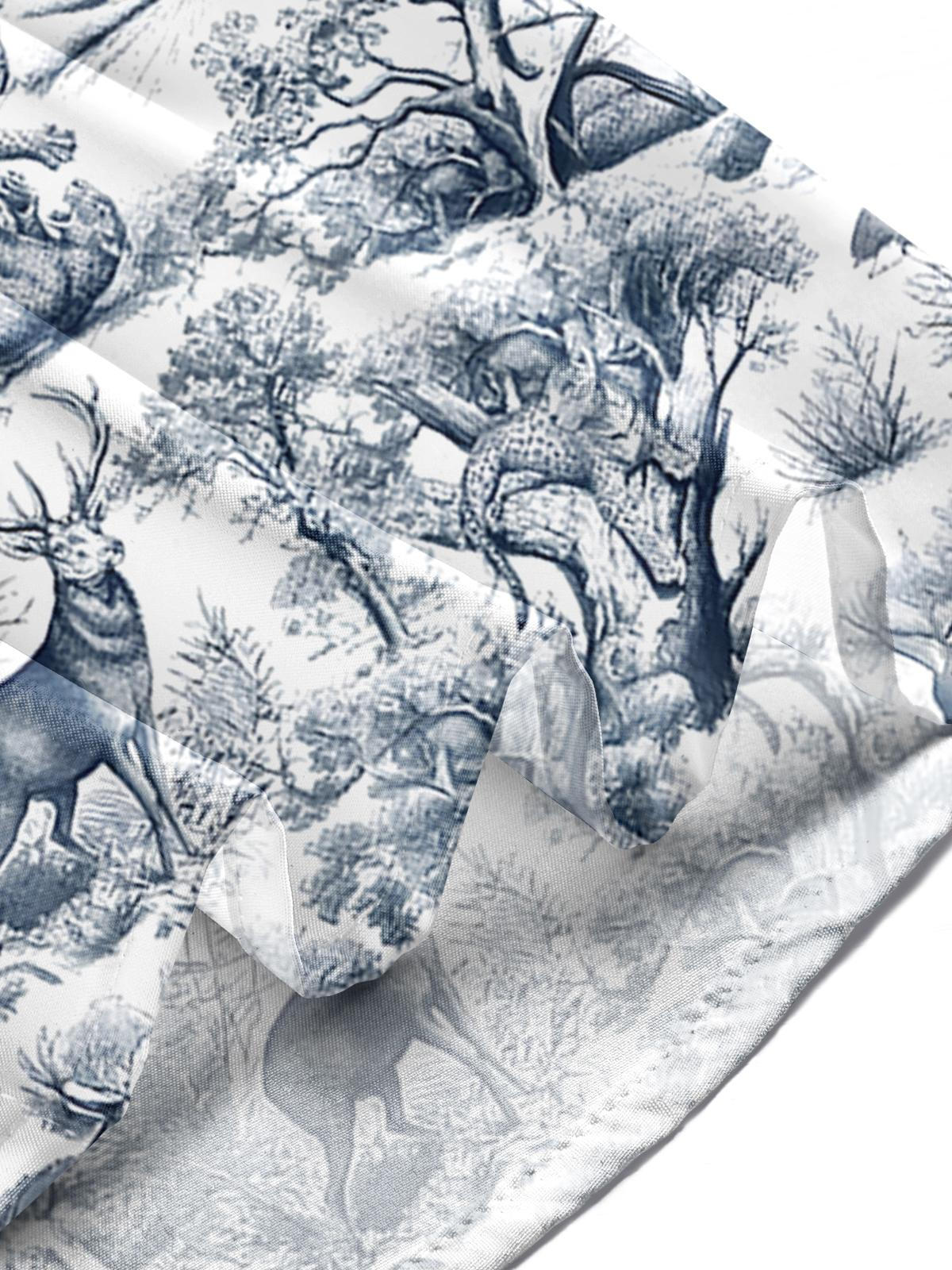 Forest Animals Men's Pocket Long Sleeve Shirts