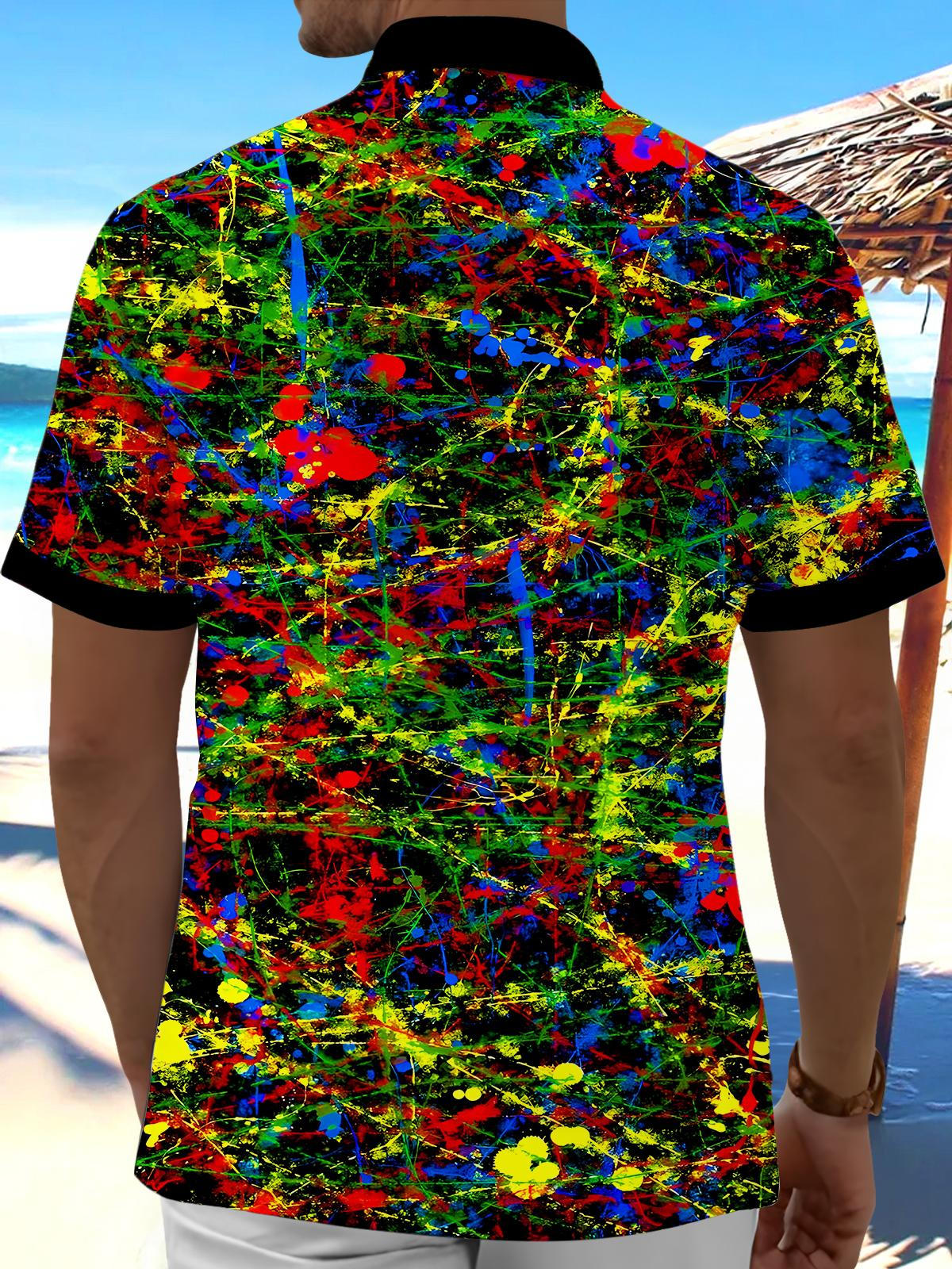 Tie Dye Men's Pocket Long Sleeve Shirts