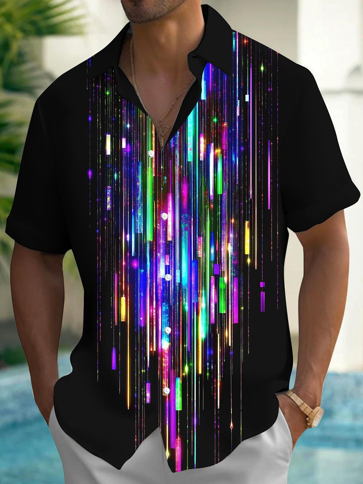 Tie Dye Men's Pocket Short Sleeve Shirts