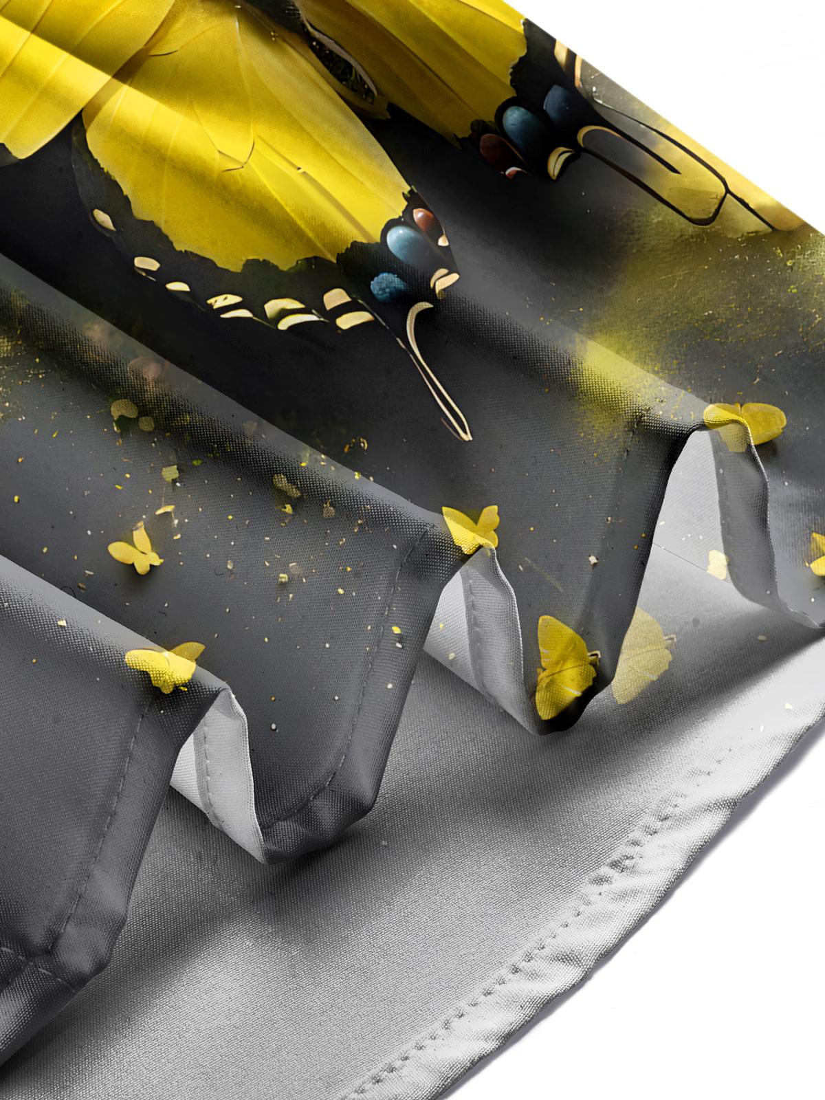 Butterfly Print Men's Pocket Short Sleeve Shirts