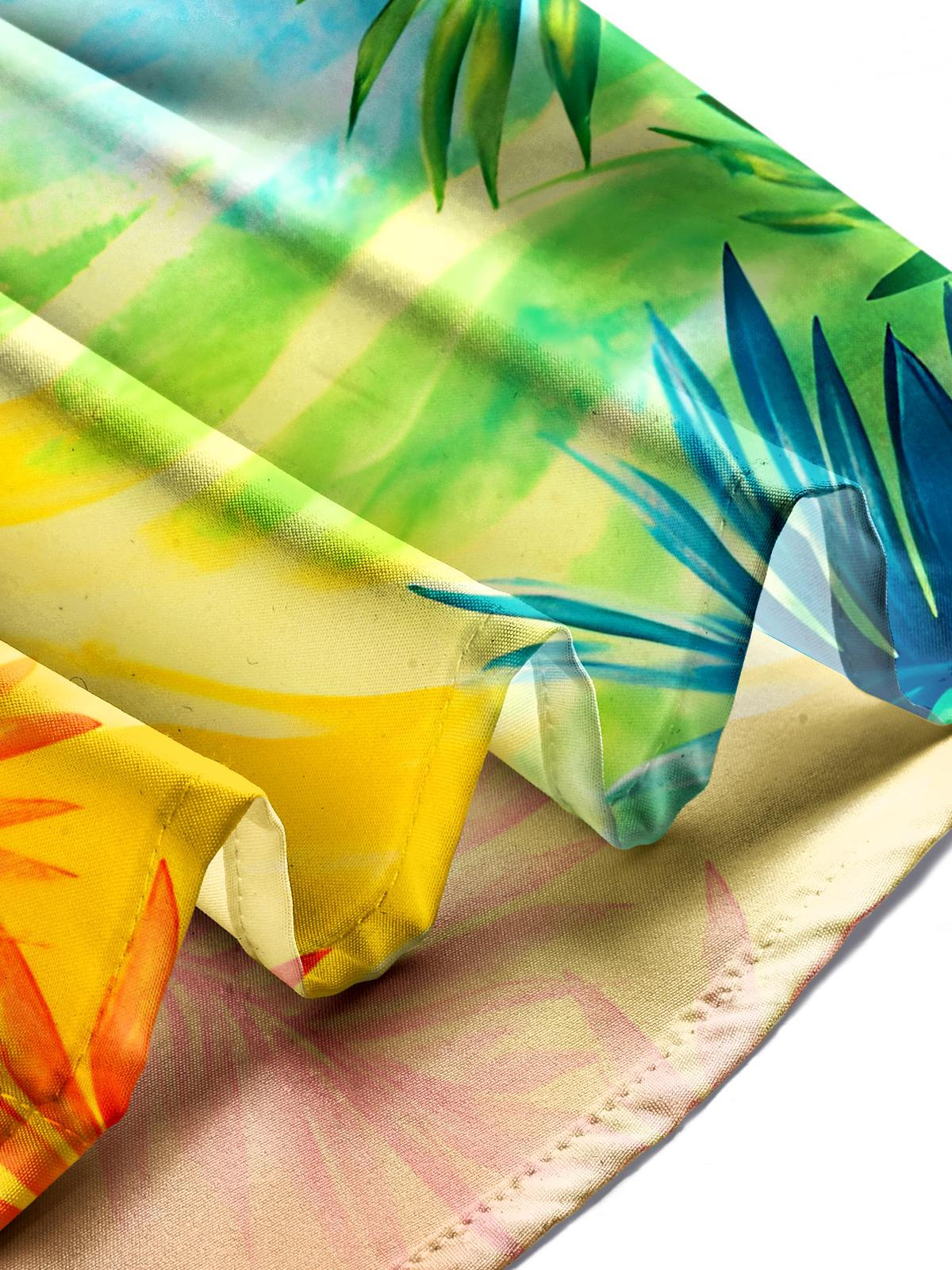 Leaf Tie Dye Men's Pocket Short Sleeve Shirts